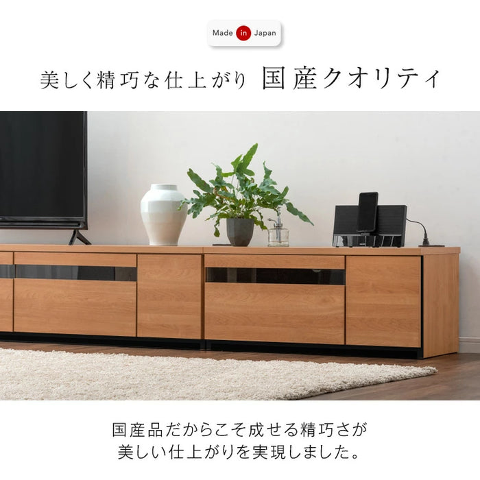 幅330cm］テレビ台 完成品 国産 コンセント付 引出し収納 大川家具
