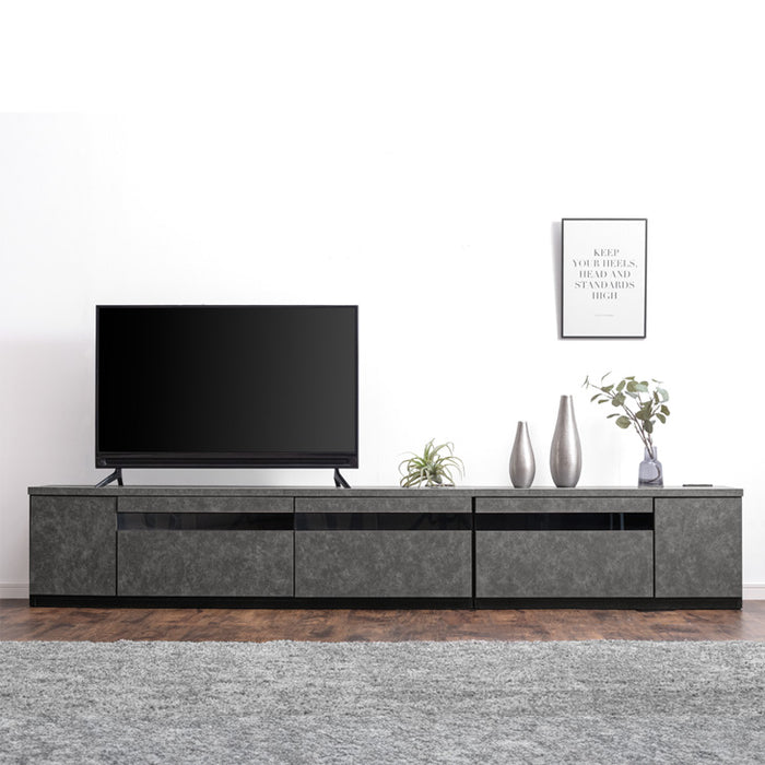 幅240cm］テレビ台 完成品 国産 コンセント付 引出し収納 大川家具