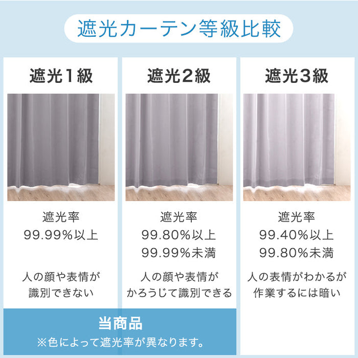 幅100×丈200cm】遮光カーテン 4枚セット 洗える レースカーテン