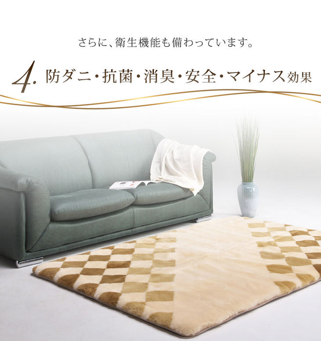 ムートンラグ 200×200 ムートン ラグ 短毛 ファー ムートンフリース