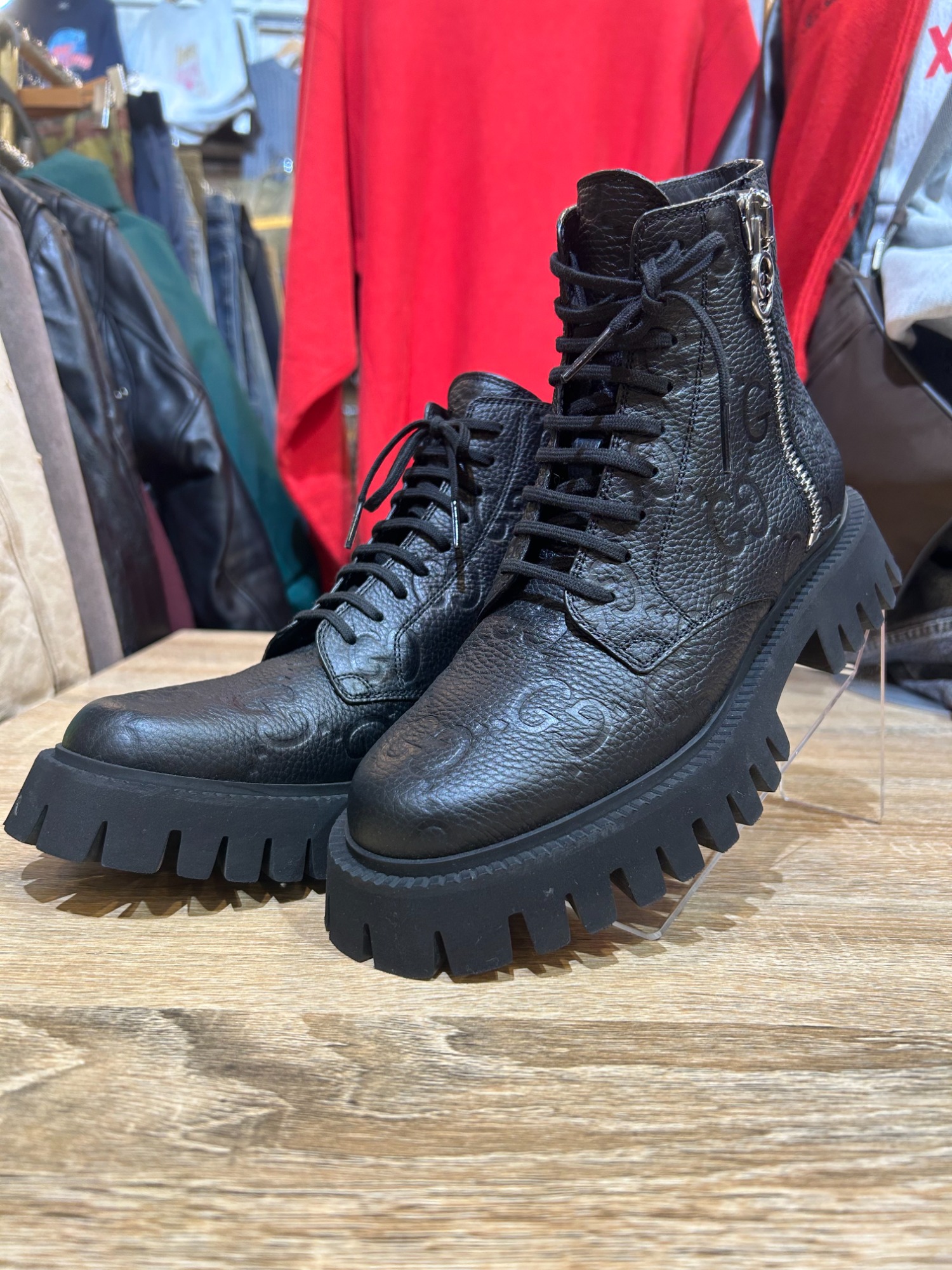GUCCI / グッチ】より GG leather boots(レザー ブーツ) が入荷致し