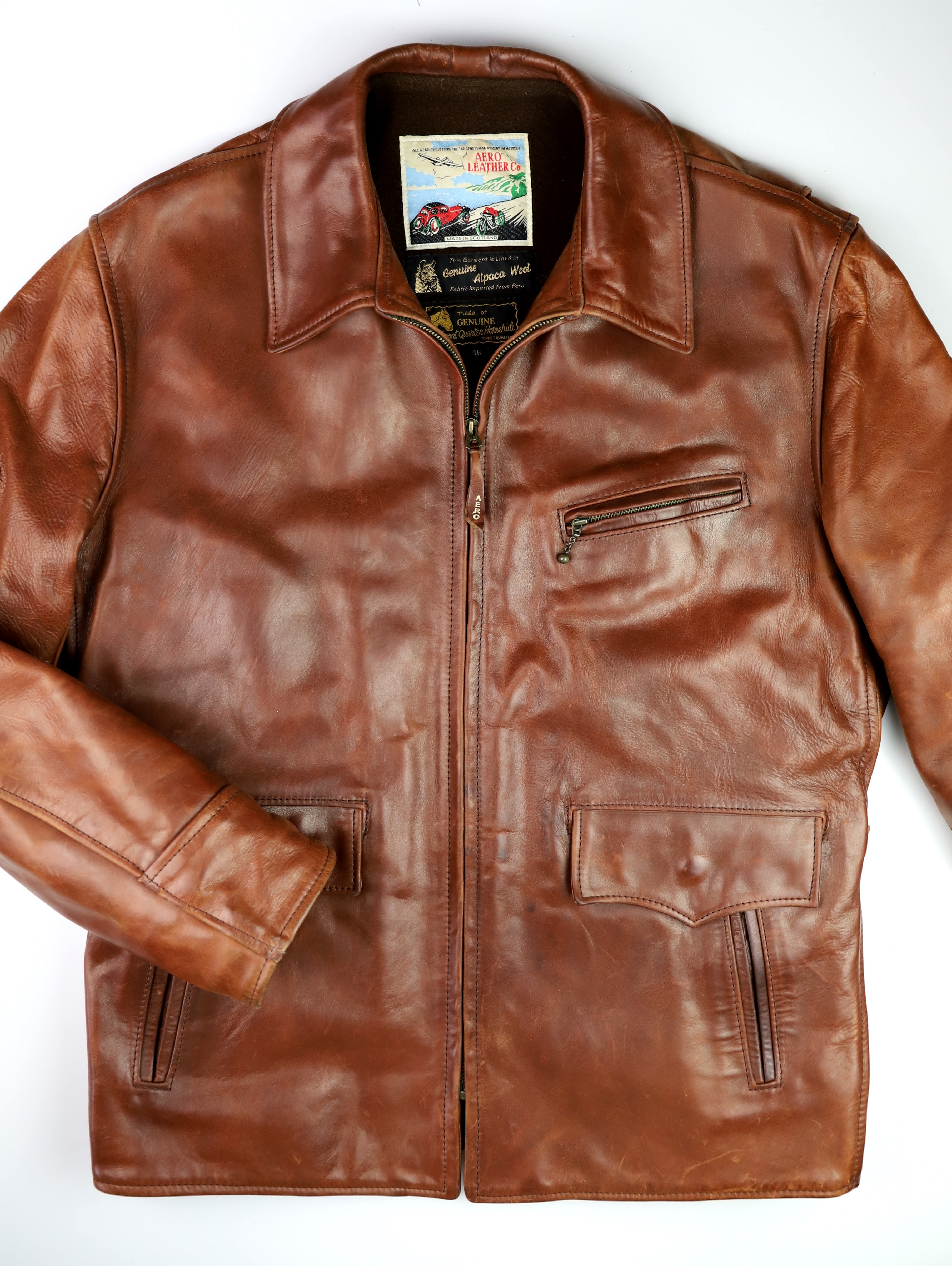 Aero Long Half Belt, size 46 (fits like 48), Russet Brown CXL FQHH