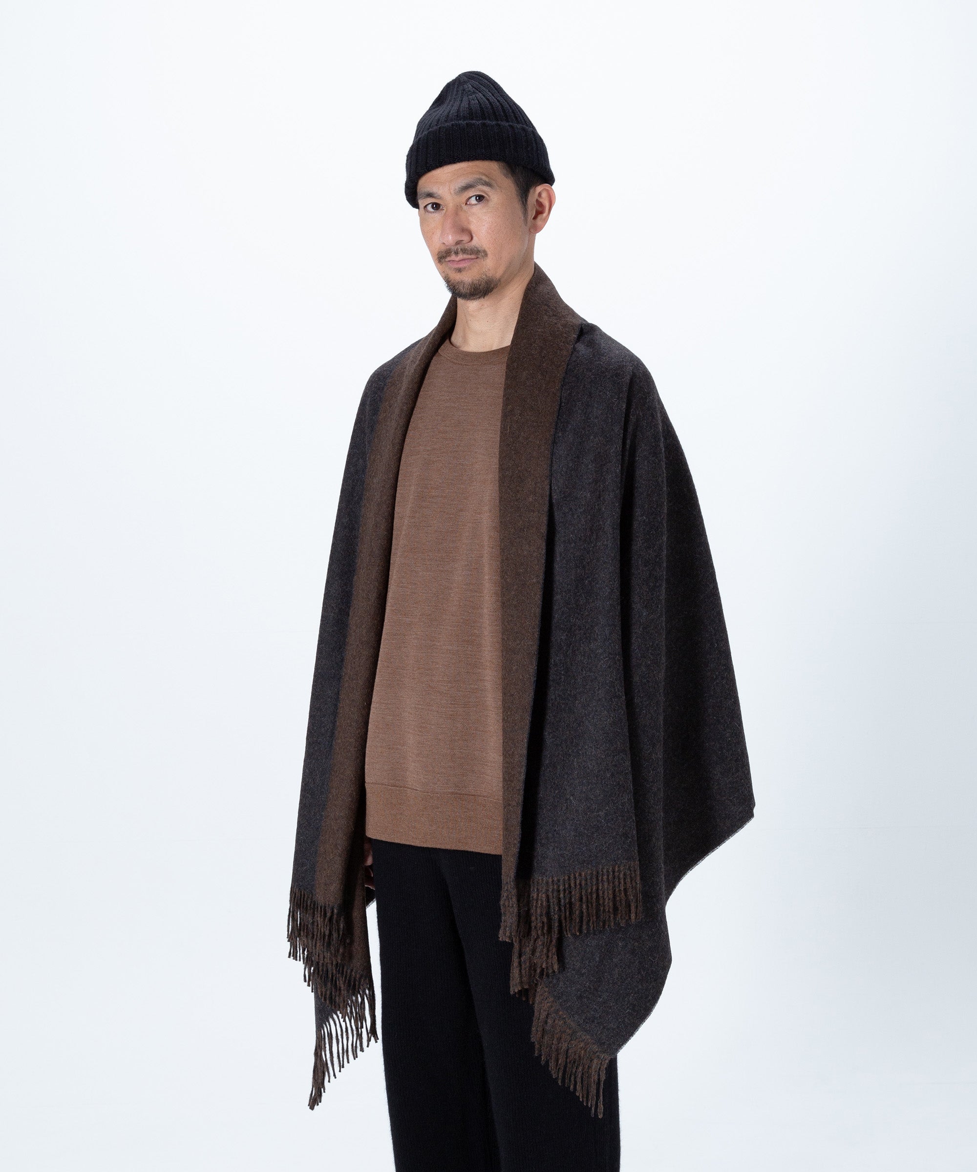 Two Colour Large Brushed Stole – The Inoue Brothers