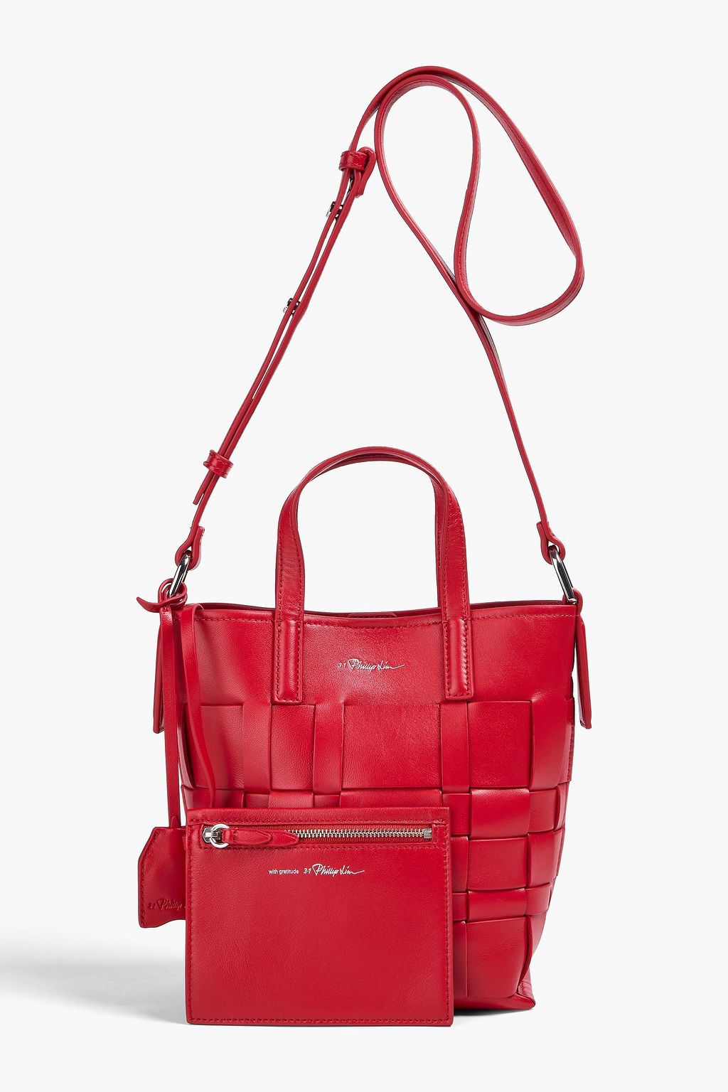 3.1 PHILLIP LIM Odita 編み込みレザー バケットバッグ | THE OUTNET