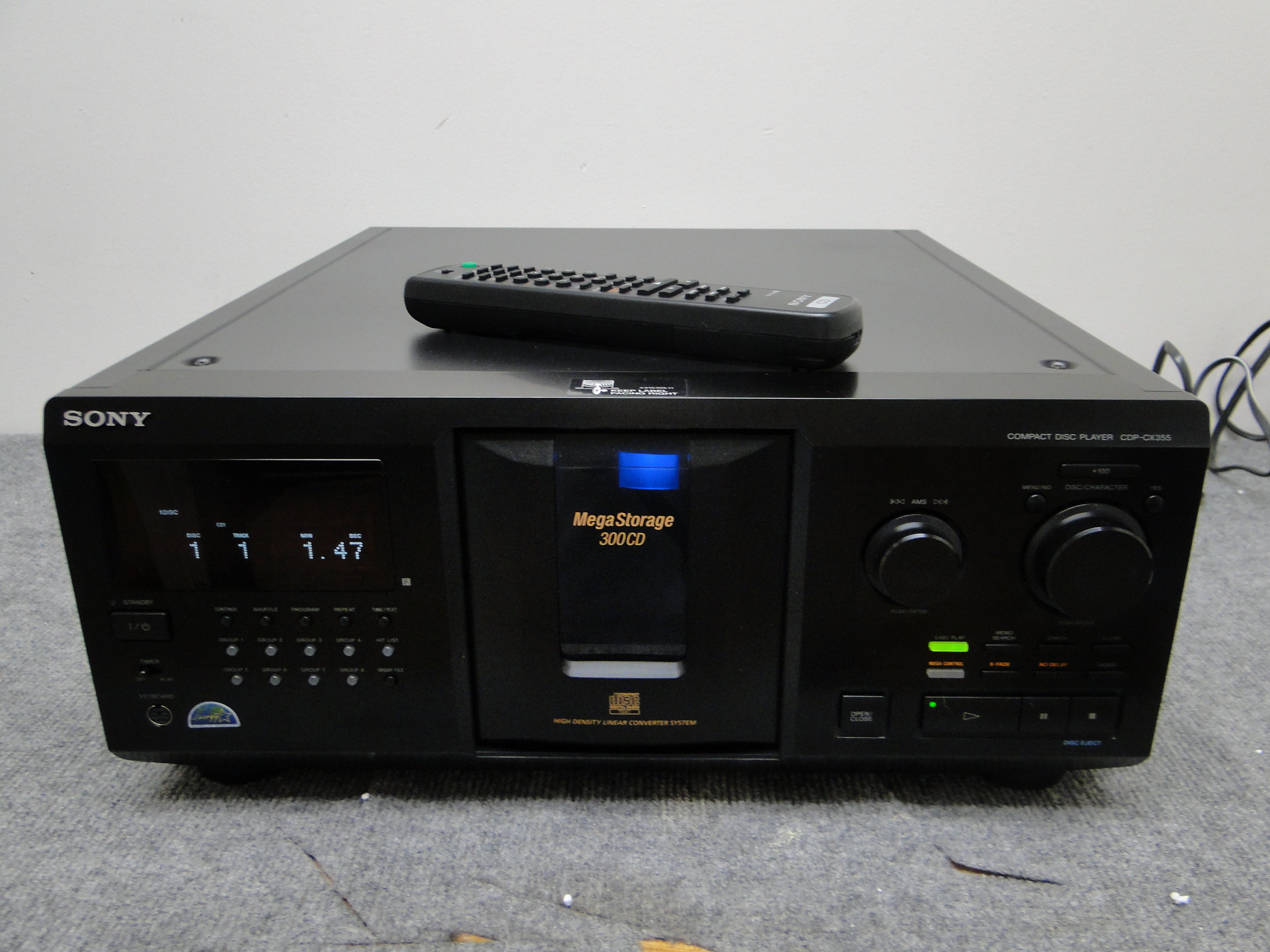 Sony CDP-CX355 CD Carousel 300 Discs * Remote * Box – The