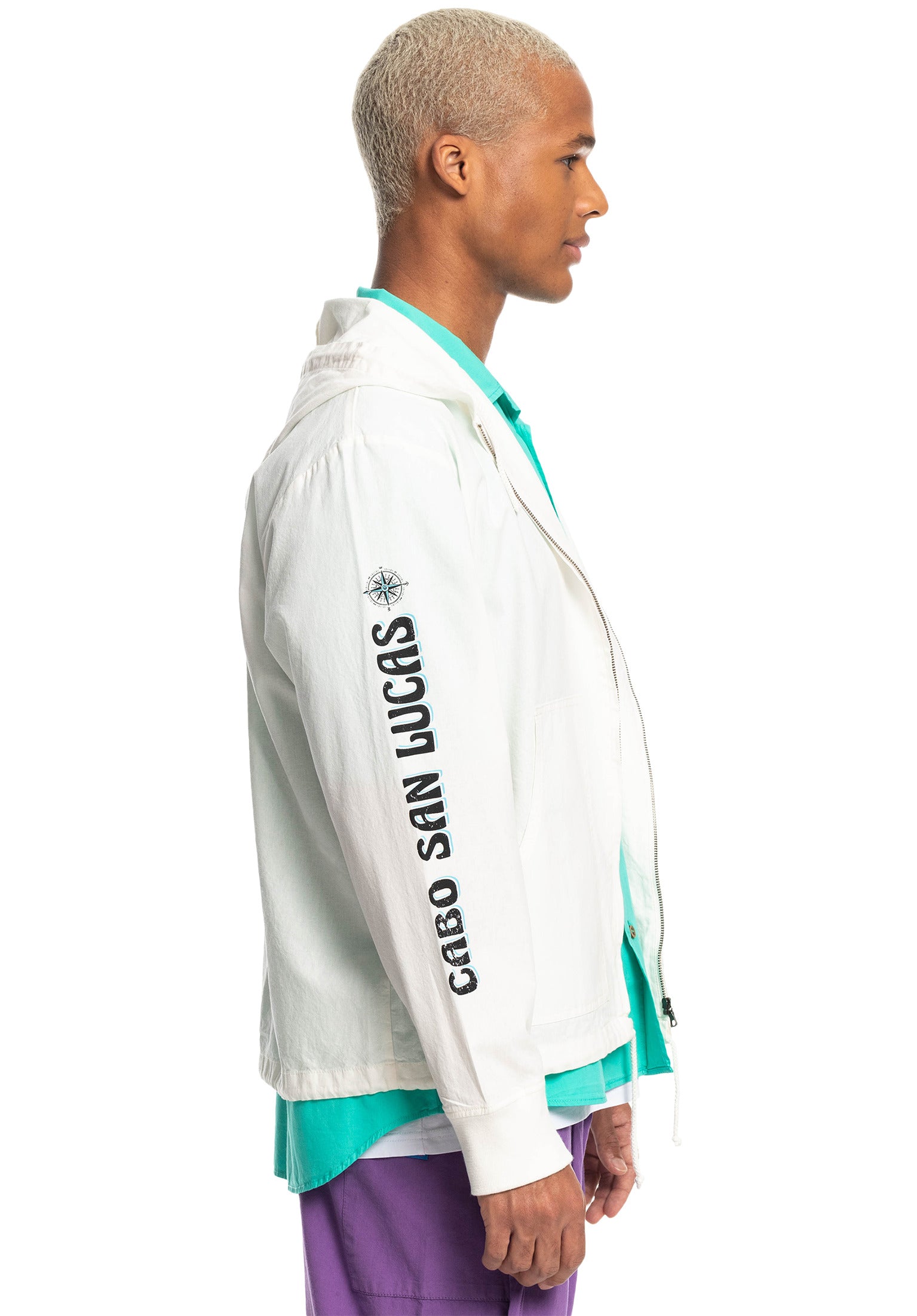 x Stranger Things The Baja Jacket Quiksilver Light Jacket in white