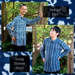 インディゴ染 メンズ 長袖 ロング スリーブシャツ の通販[送料無料