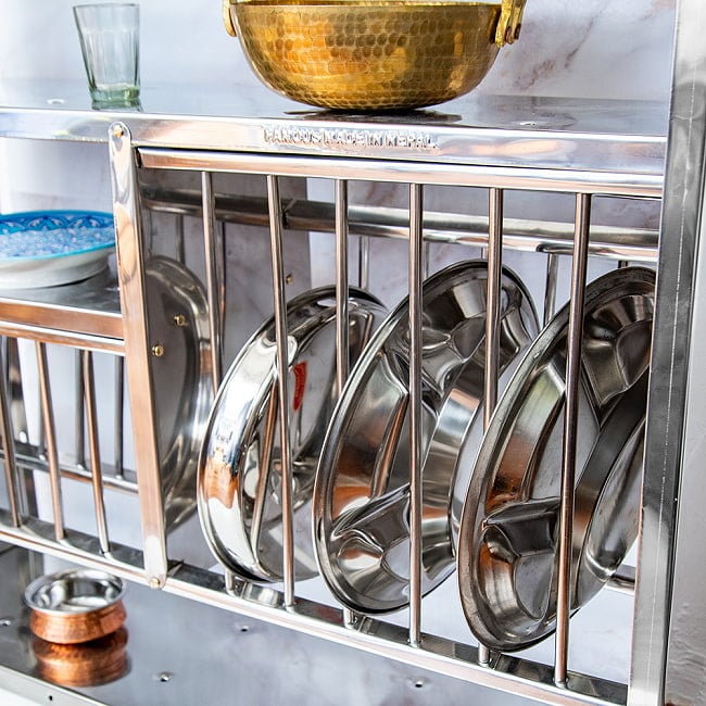 インディアンキッチンラック 食器棚 【大】 高さ：79.5cm程度 横幅