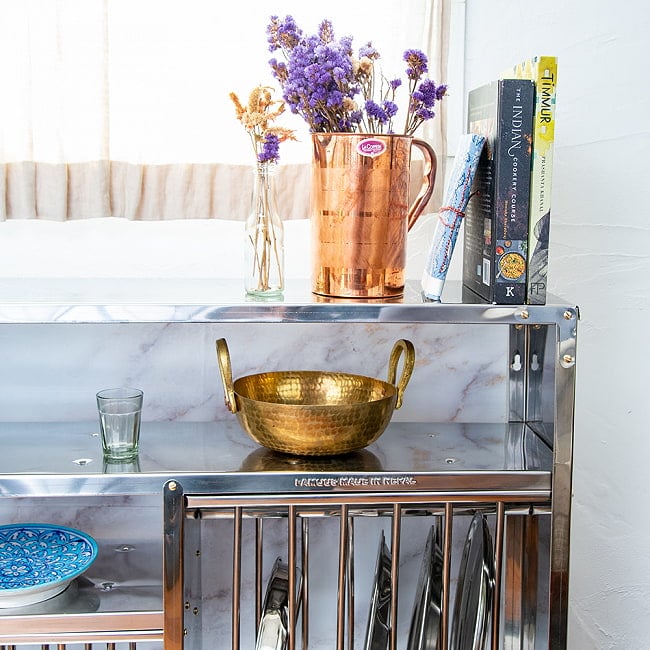 インディアンキッチンラック 食器棚 【大】 高さ：79.5cm程度 横幅