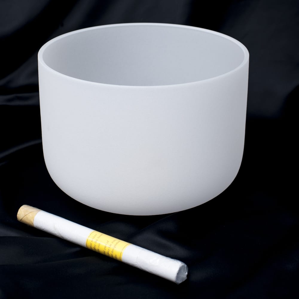 E音程】第3チャクラ（solar plexus）クリスタルシンギングボウル 直径