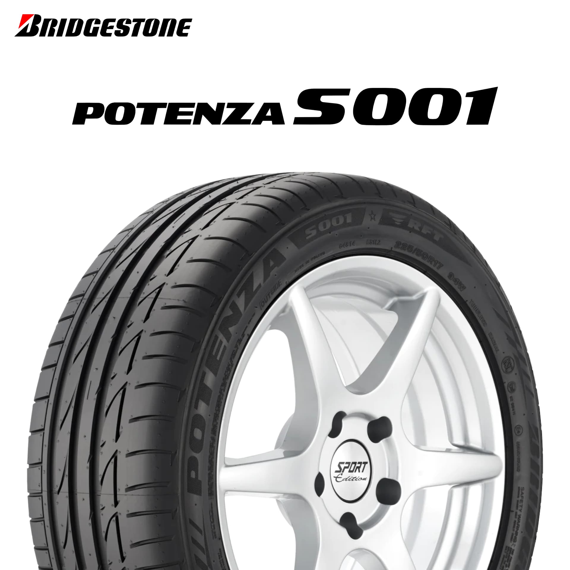 24年製 225/45R18 91W RFT ☆ ブリヂストン POTENZA S001 （ポテンザ