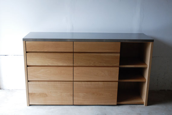 キッチンボード ステンレス天板 c5052 - オーダーメイド家具キッチン