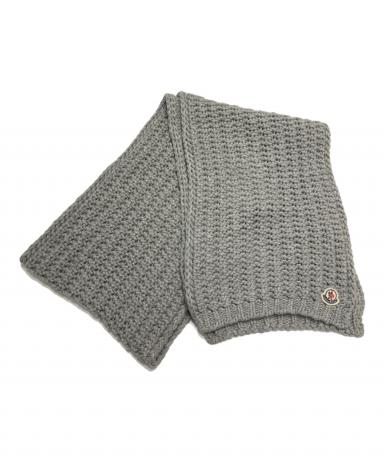 中古・古着通販】MONCLER (モンクレール) ワッペン付きニットマフラー