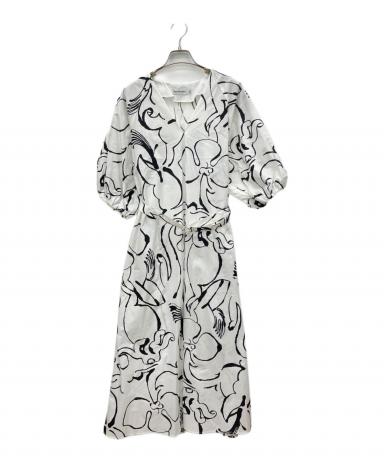 中古・古着通販】marimekko (マリメッコ) 半袖ワンピース ホワイト