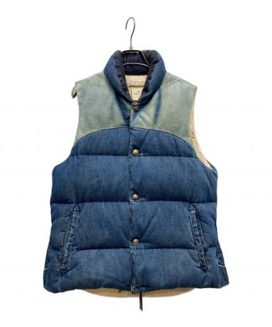 中古・古着通販】REMI RELIEF (レミレリーフ) レザー切替デニムダウン