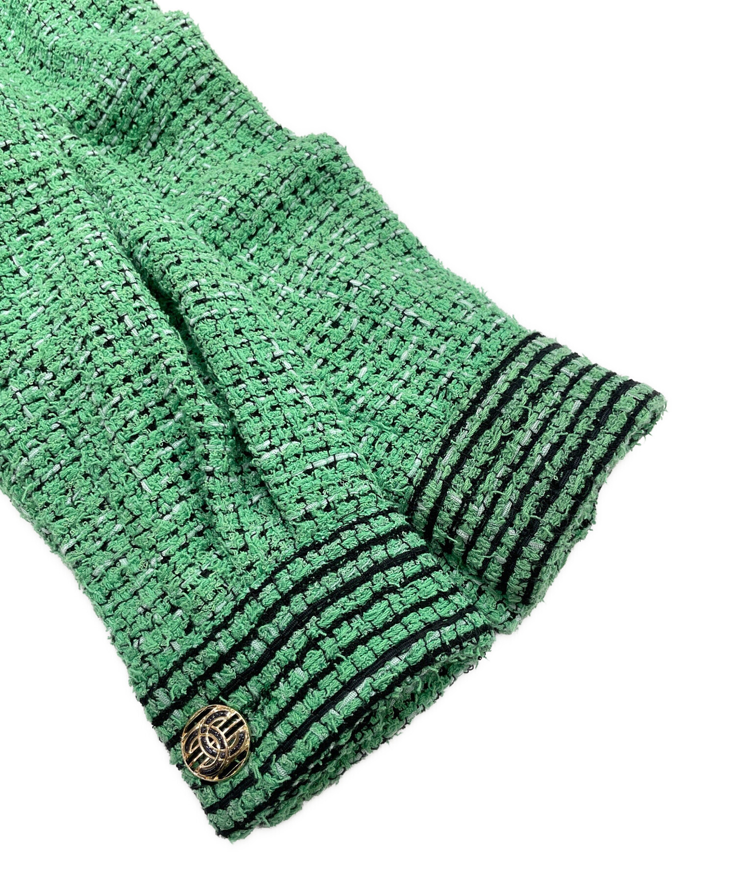 中古・古着通販】CHANEL (シャネル) ツイードジャケット グリーン