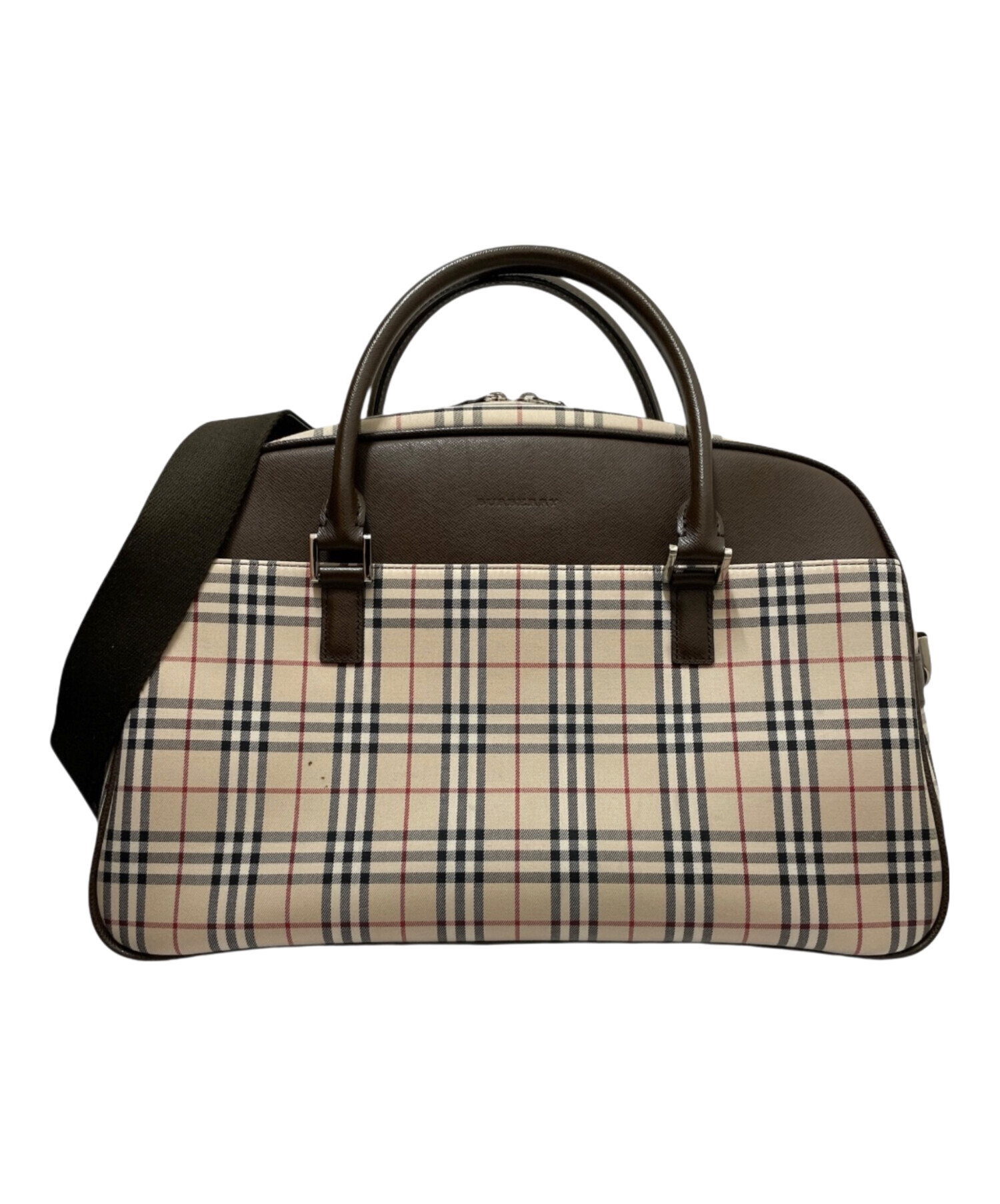 中古・古着通販】BURBERRY (バーバリー) ノバチェックボストンバック