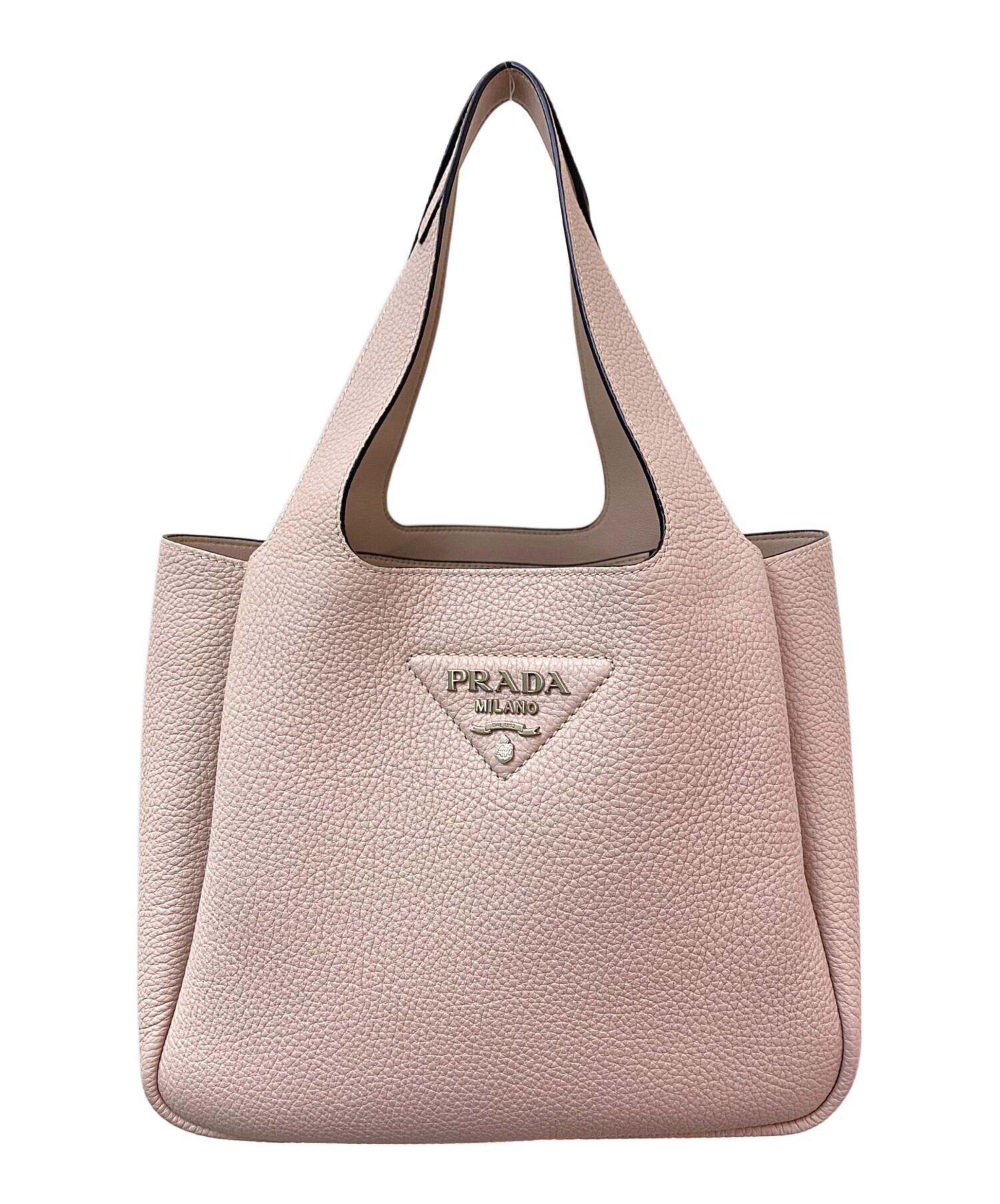 中古・古着通販】PRADA (プラダ) レザー トートバッグ ピンクベージュ