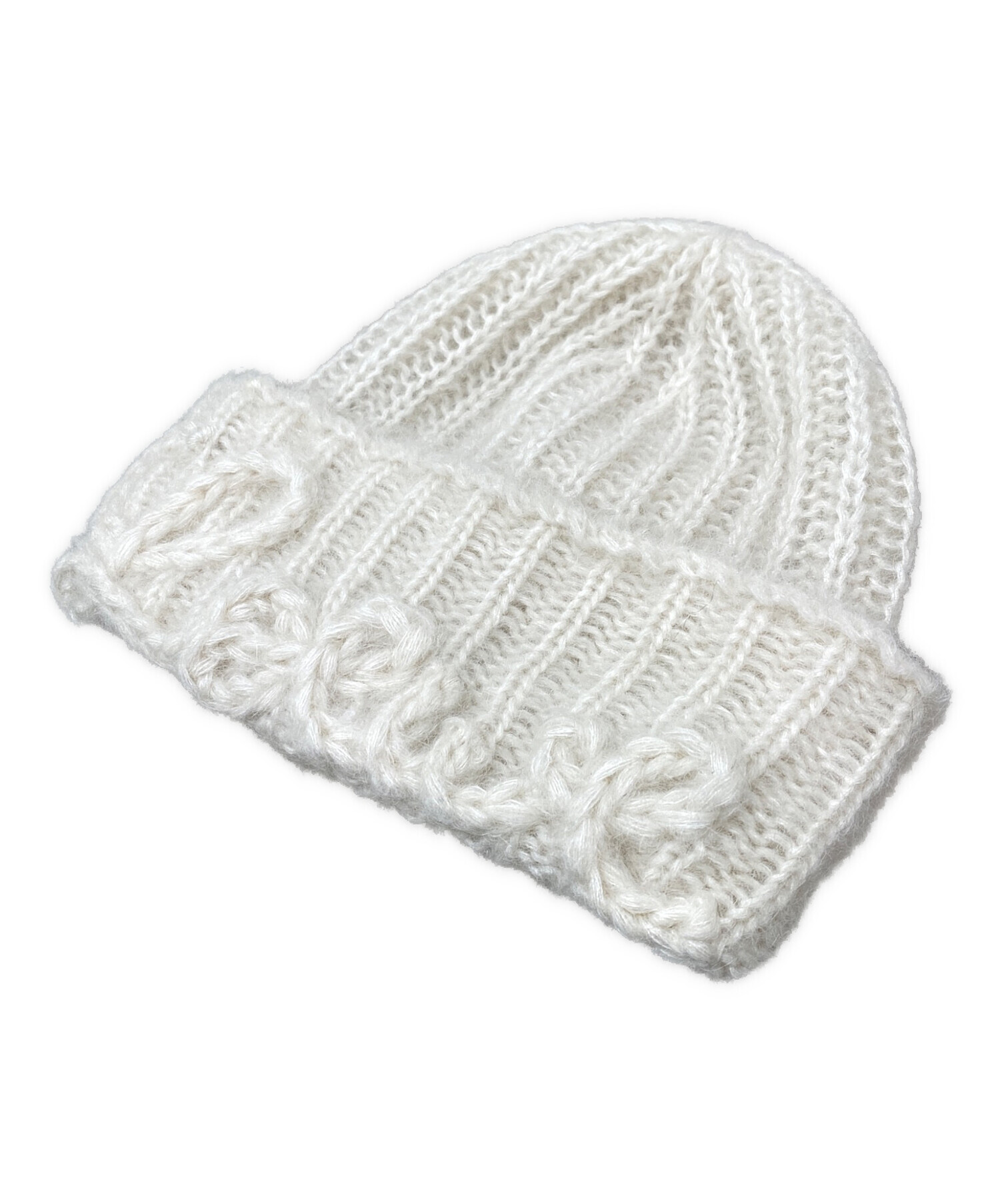 中古・古着通販】LOEWE (ロエベ) モヘアブレンドニット帽 オフホワイト