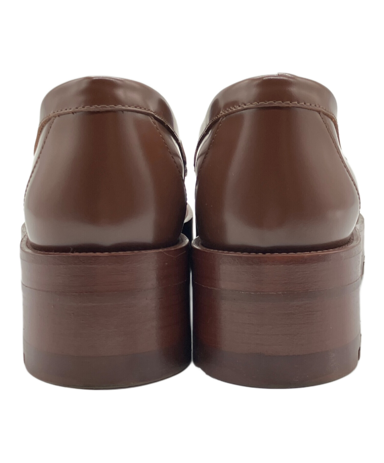 中古・古着通販】CHANEL (シャネル) ココマークローファー ブラウン