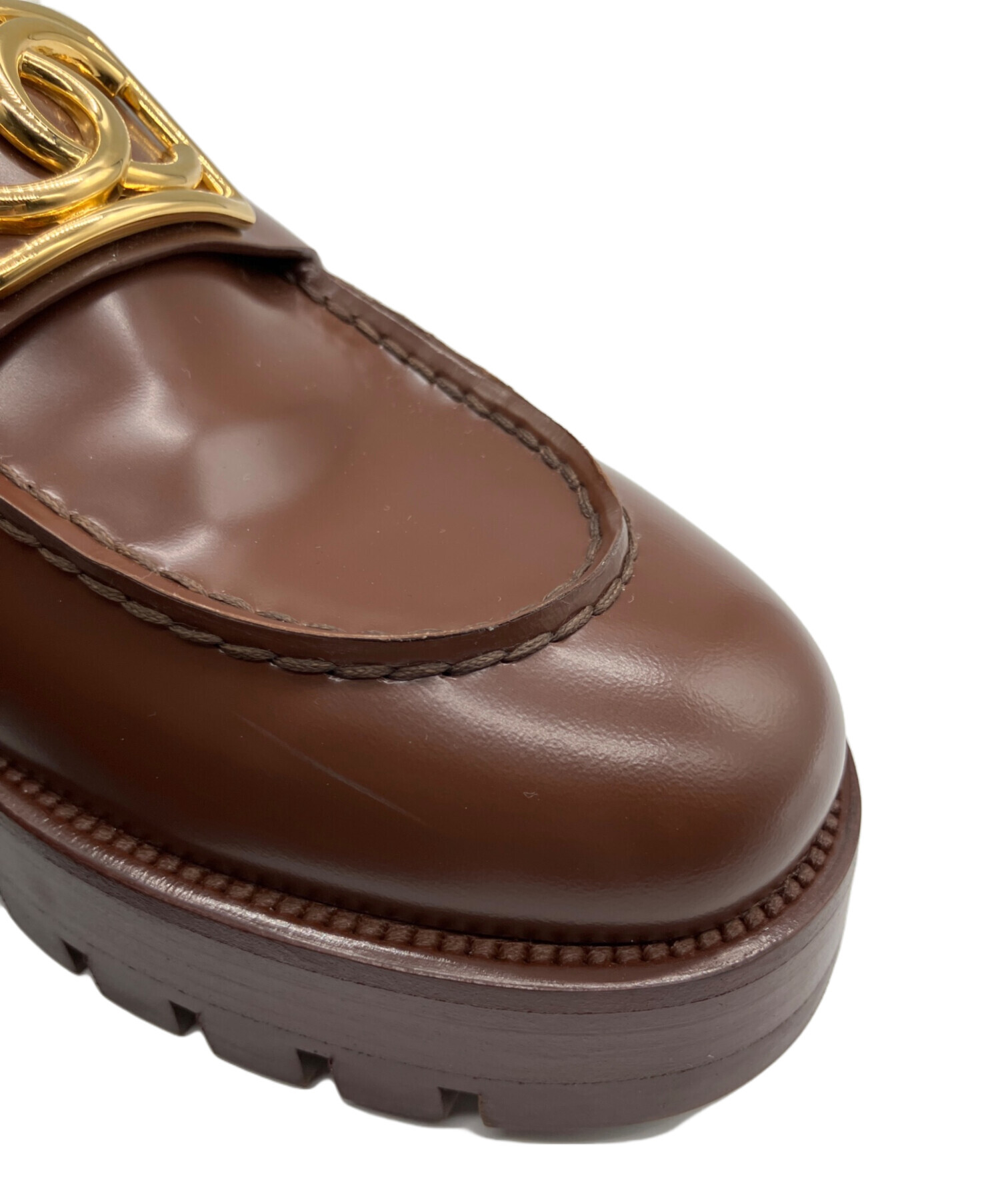 中古・古着通販】CHANEL (シャネル) ココマークローファー ブラウン