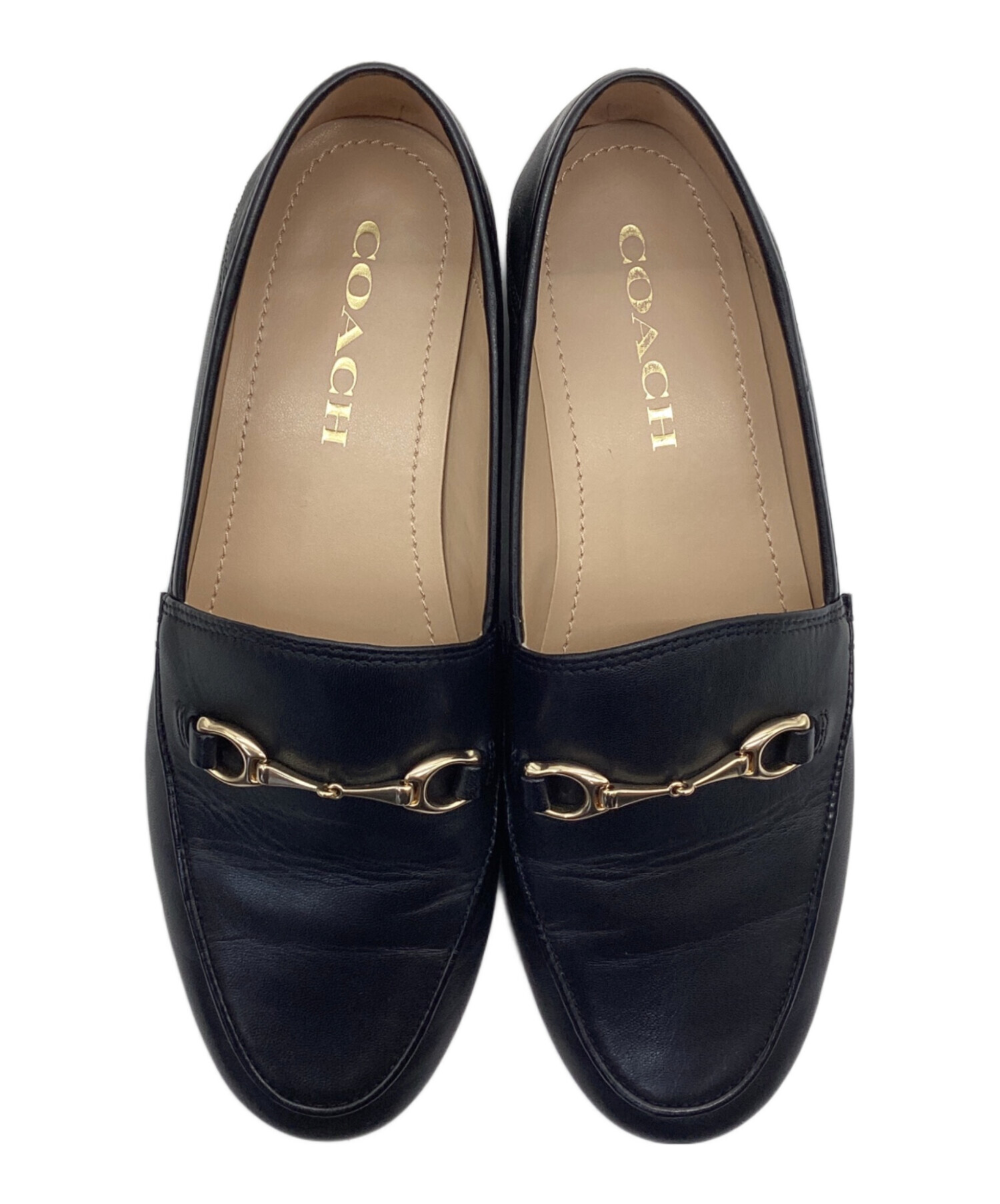 中古・古着通販】COACH (コーチ) ローファー ブラック サイズ:SIZE 6C