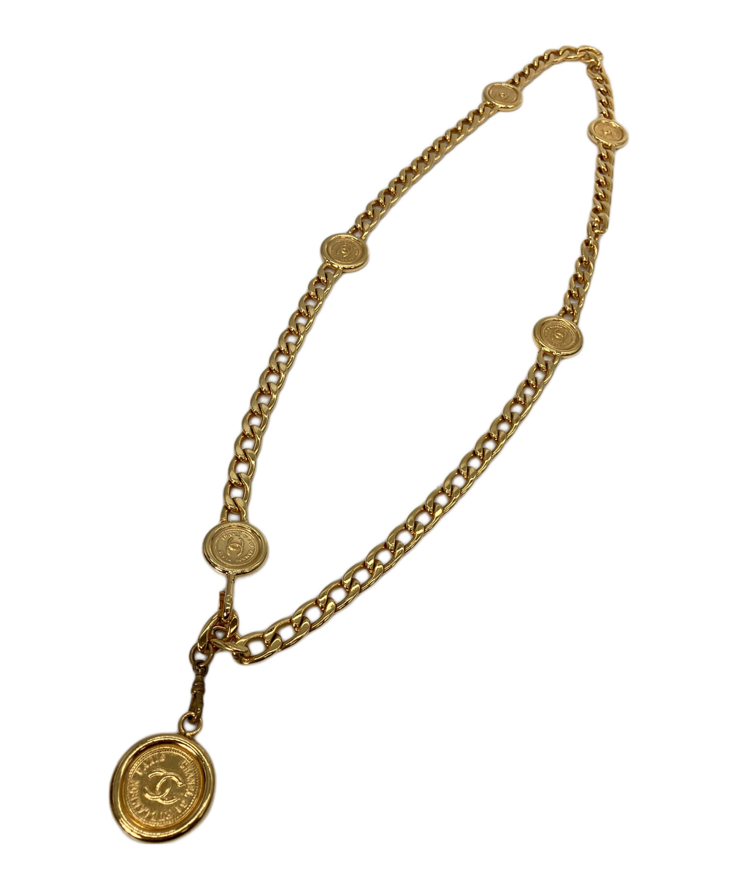 中古・古着通販】CHANEL (シャネル) チェーンベルト ゴールドカラー