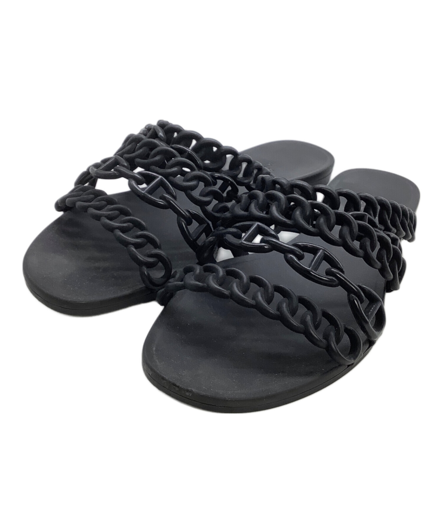 中古・古着通販】HERMES (エルメス) ラバーサンダル ブラック サイズ