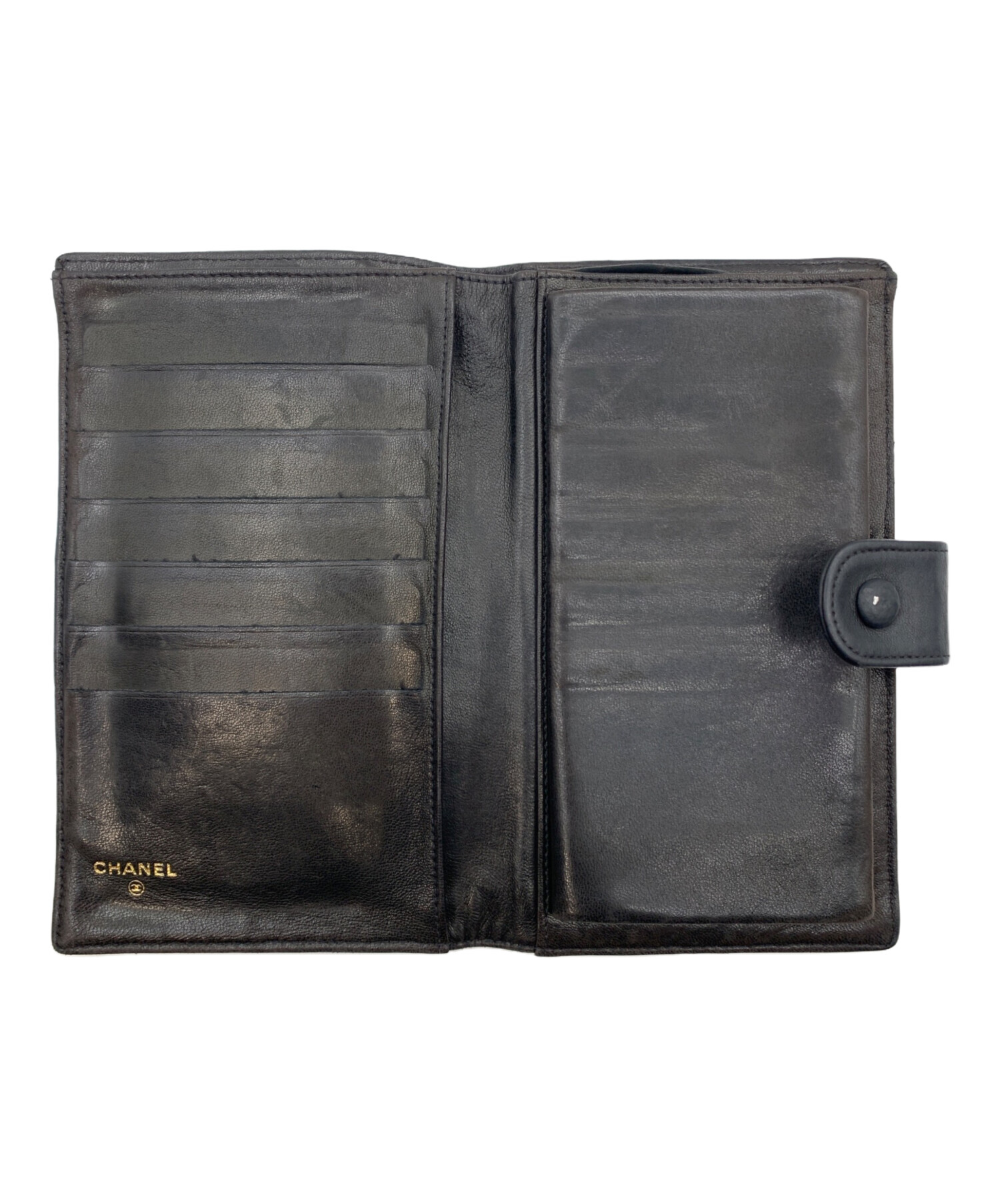 中古・古着通販】CHANEL (シャネル) ココマーク 長財布 ブラック