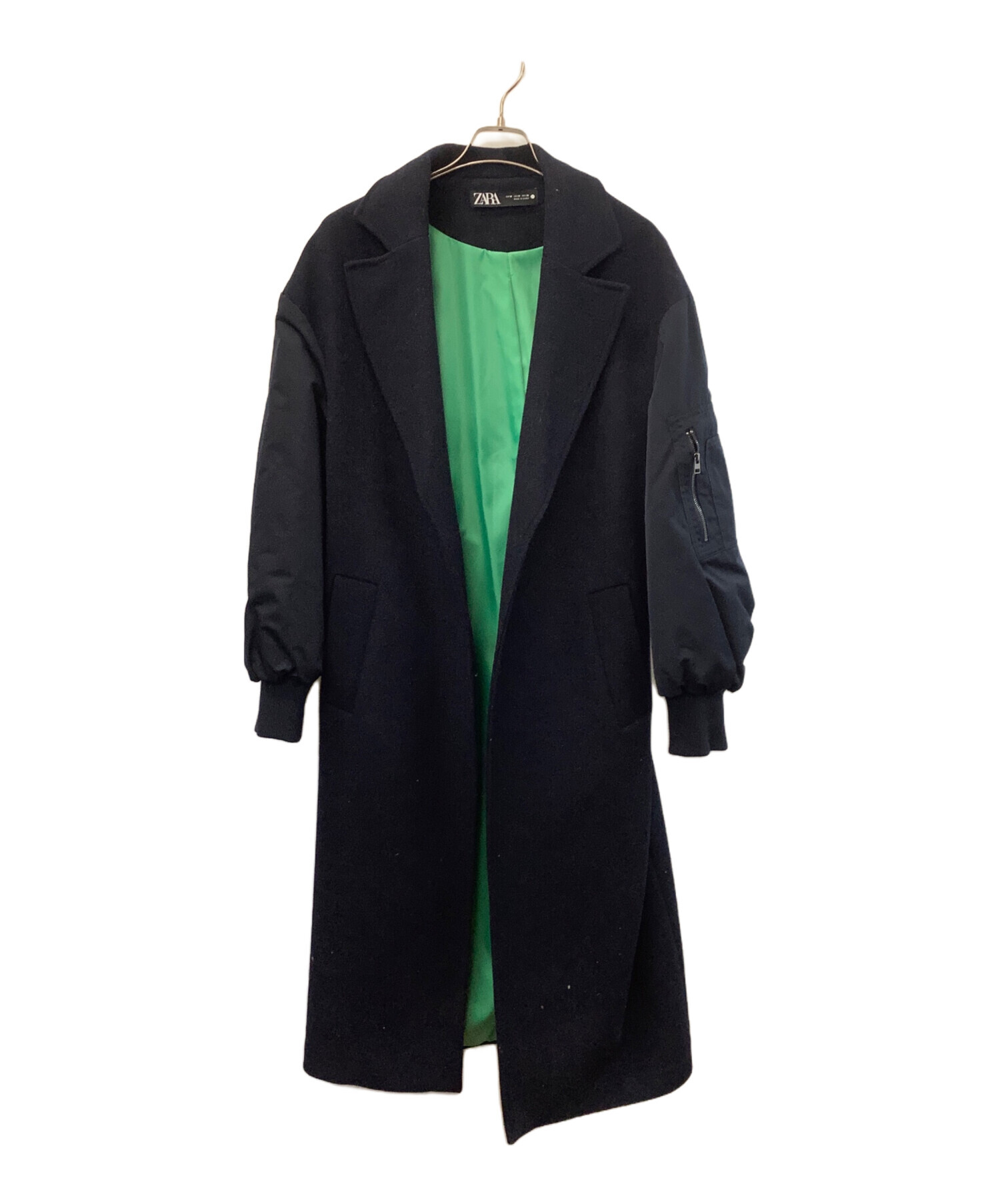 中古・古着通販】ZARA (ザラ) マッチングボンバーコート ネイビー