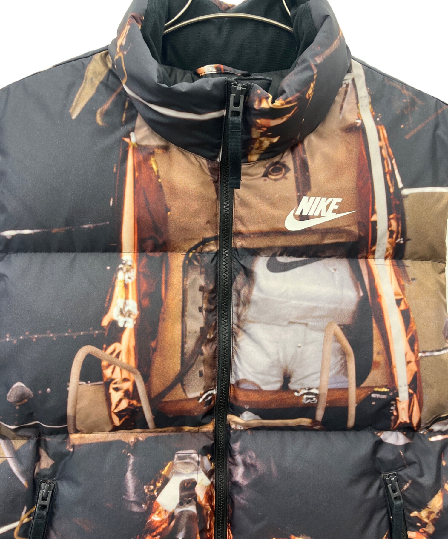 中古・古着通販】NIKE (ナイキ) ダウンベスト ブラック×ブラウン
