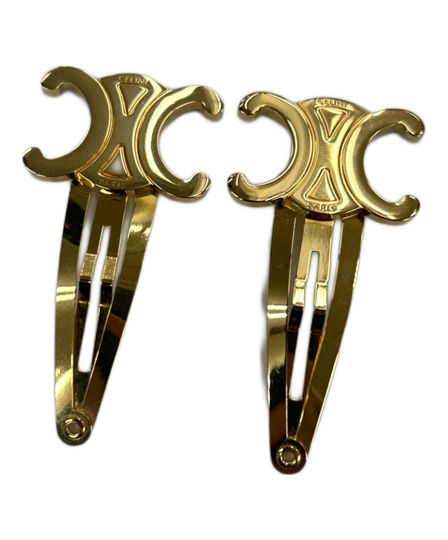 中古・古着通販】CELINE (セリーヌ) ヘアクリップ ゴールド｜ブランド