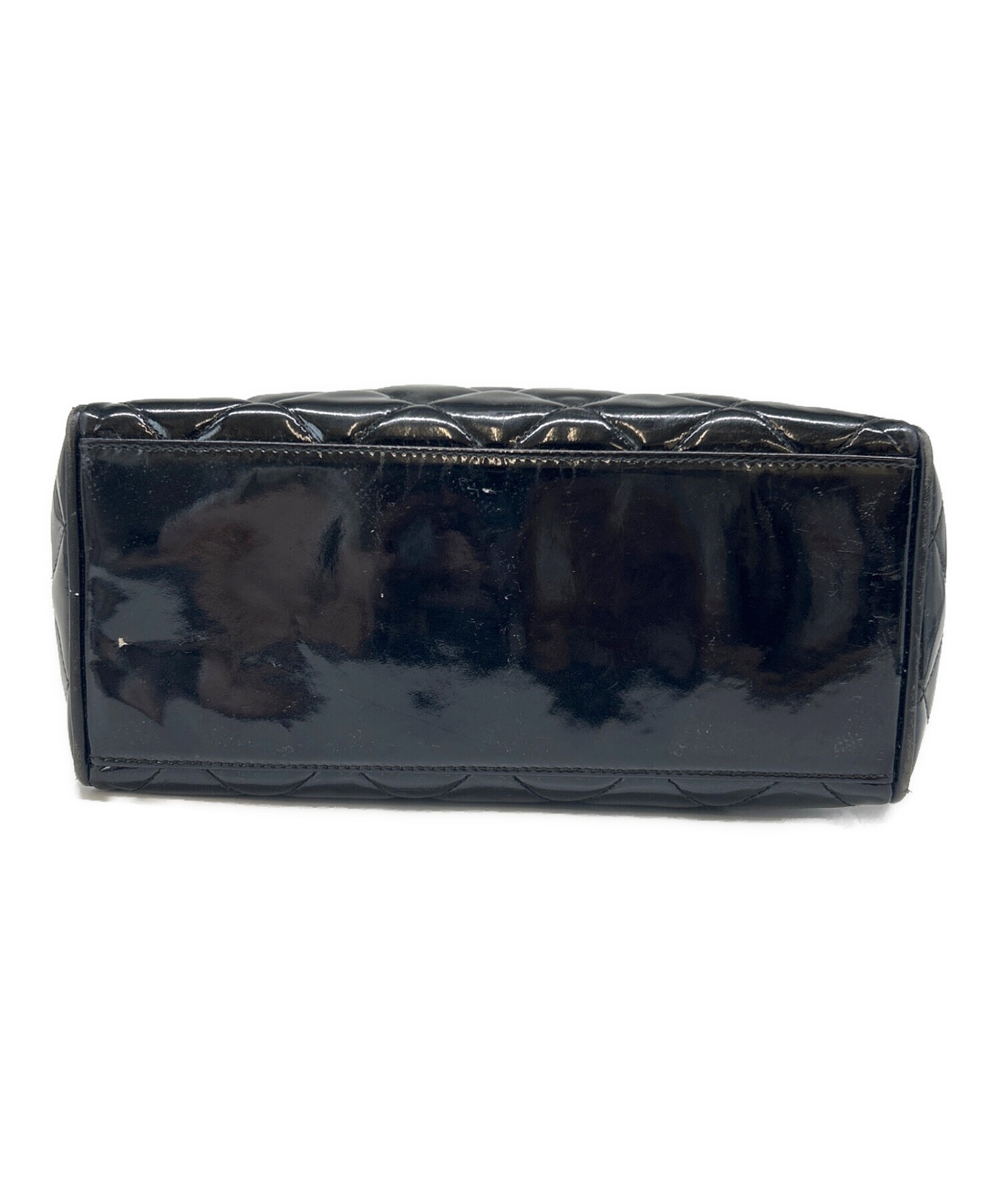 中古・古着通販】CHANEL (シャネル) CHANEL エナメルバッグ ブラック