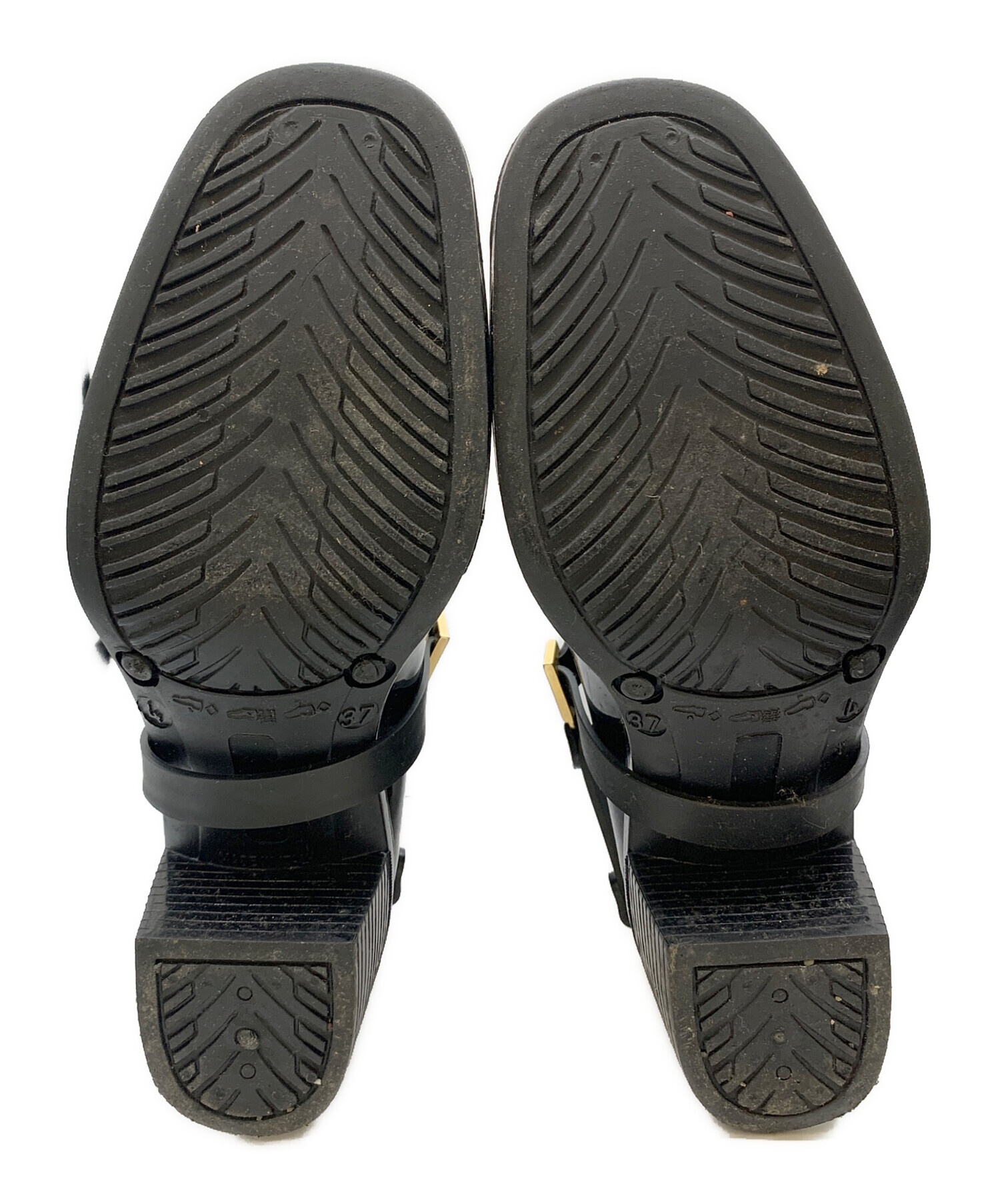 中古・古着通販】JIMMY CHOO (ジミーチュウ) レインブーツ ブラック