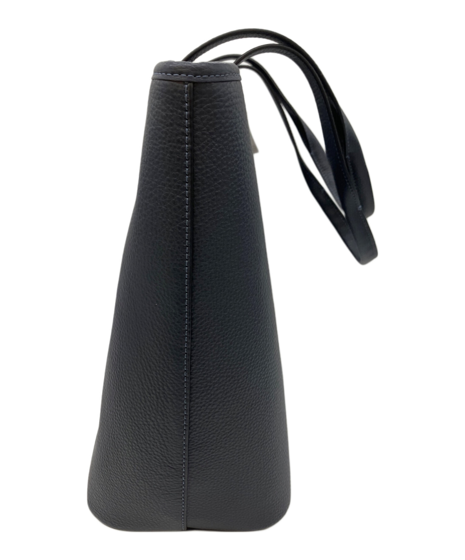 中古・古着通販】COACH (コーチ) レザートートバッグ ネイビー