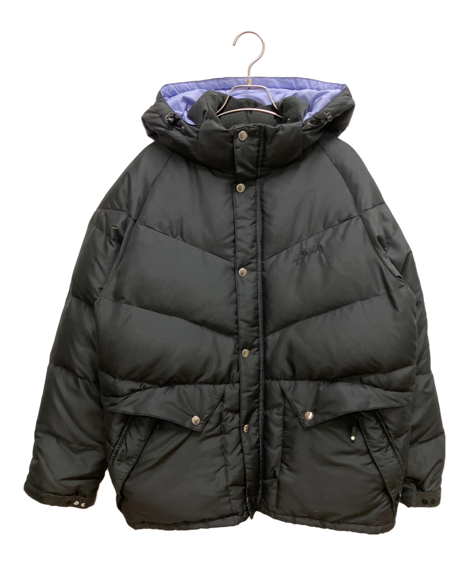 中古・古着通販】stussy (ステューシー) ダウンジャケット ブラック