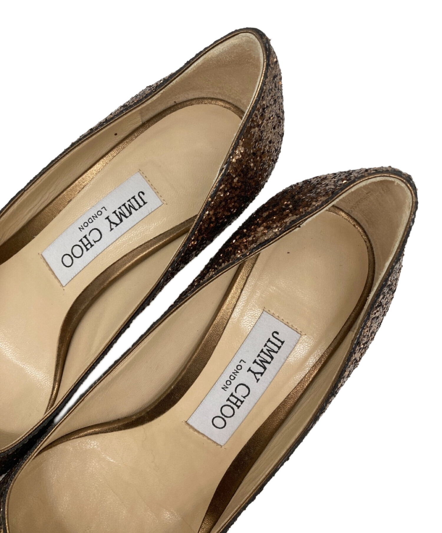 中古・古着通販】JIMMY CHOO (ジミーチュウ) グリッターパンプス