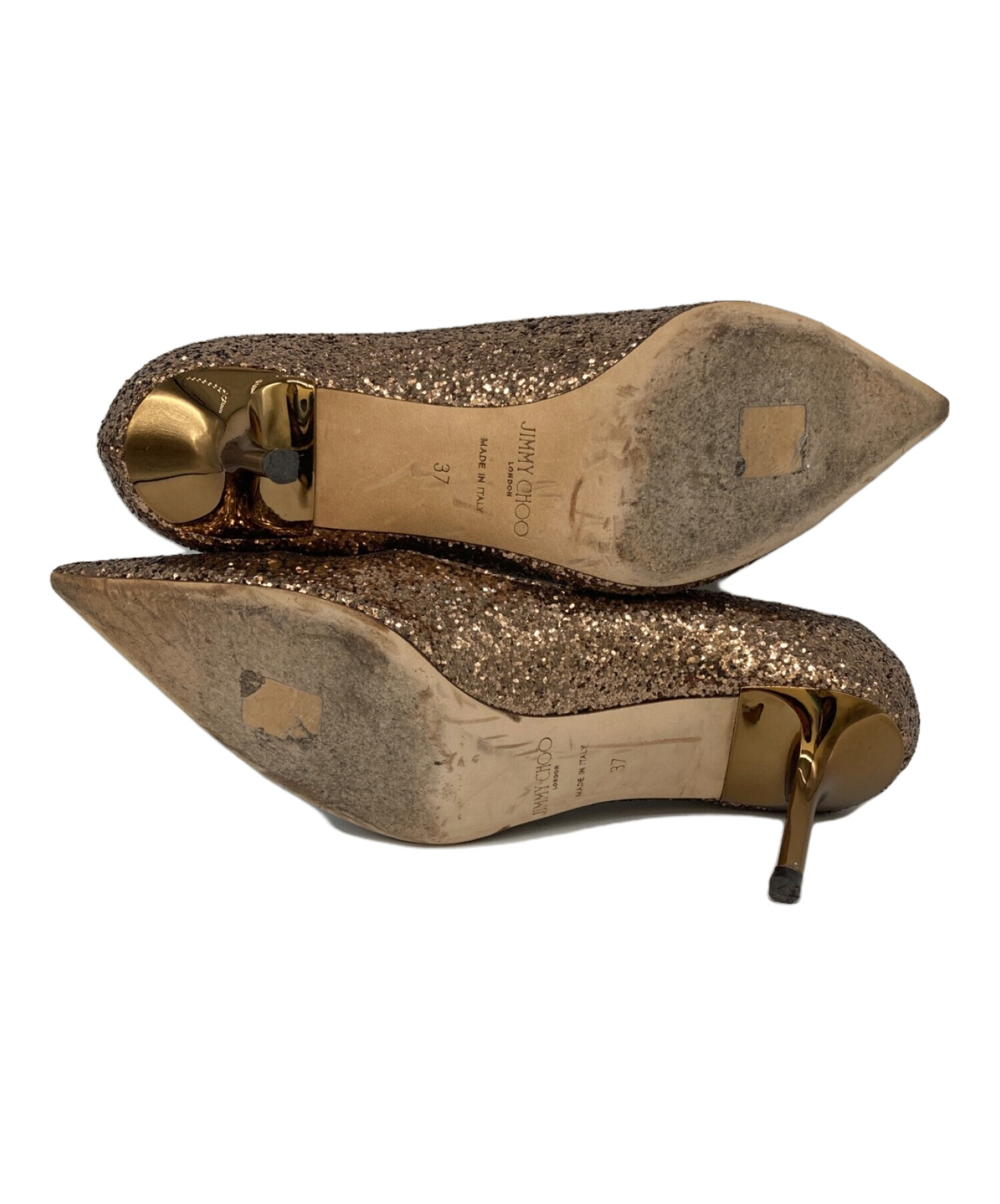 中古・古着通販】JIMMY CHOO (ジミーチュウ) グリッターパンプス