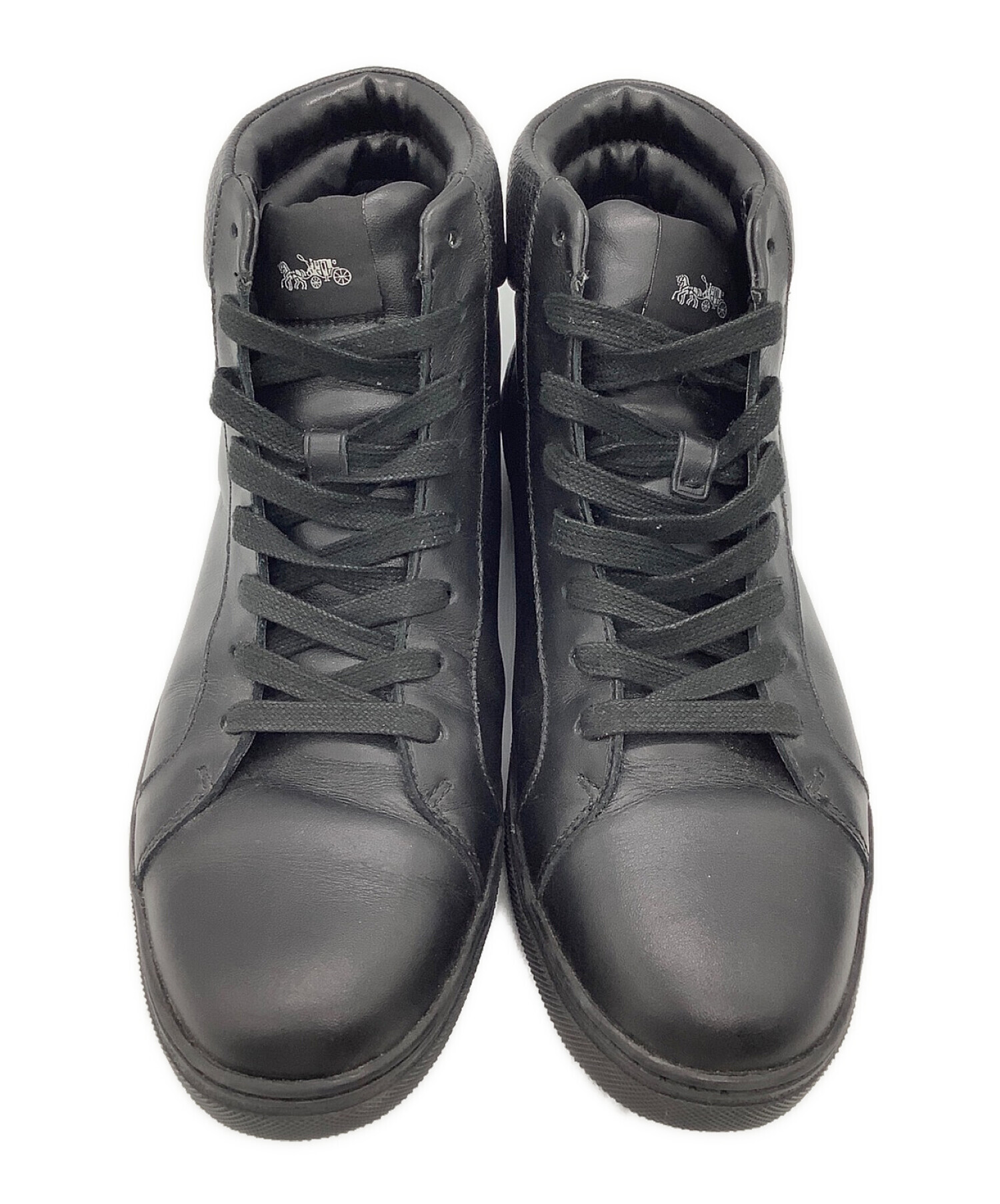 中古・古着通販】COACH (コーチ) ハイカットスニーカー ブラック