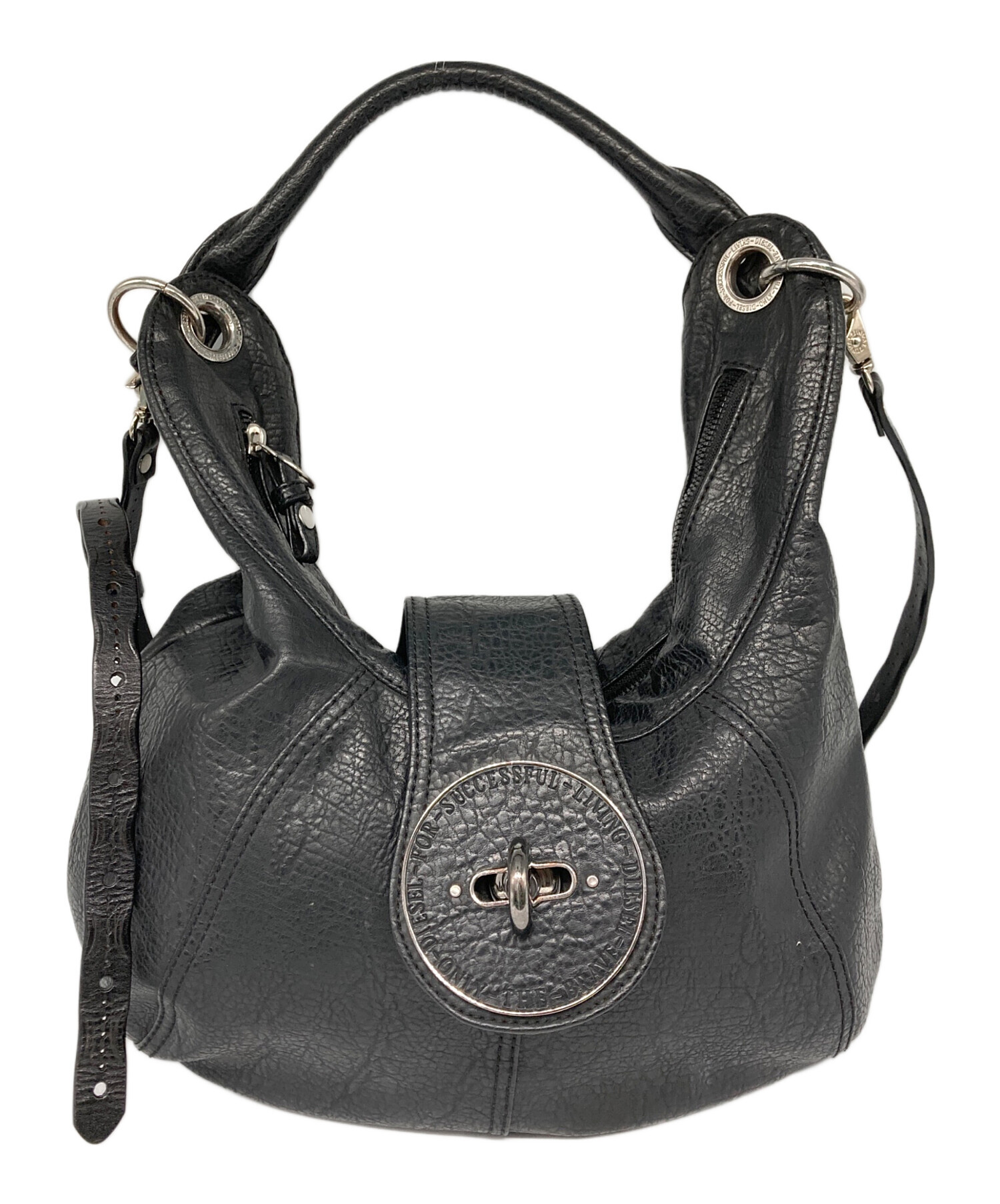 中古・古着通販】DIESEL (ディーゼル) Y2Kショルダーバッグ ブラック