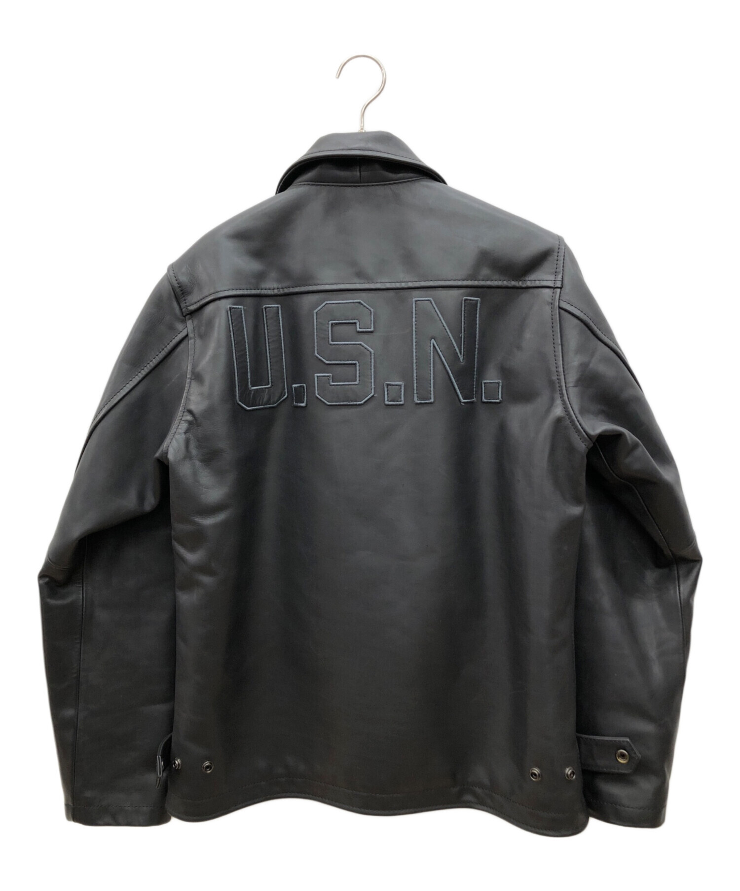 中古・古着通販】AVIREX (アヴィレックス) レザージャケット ブラック