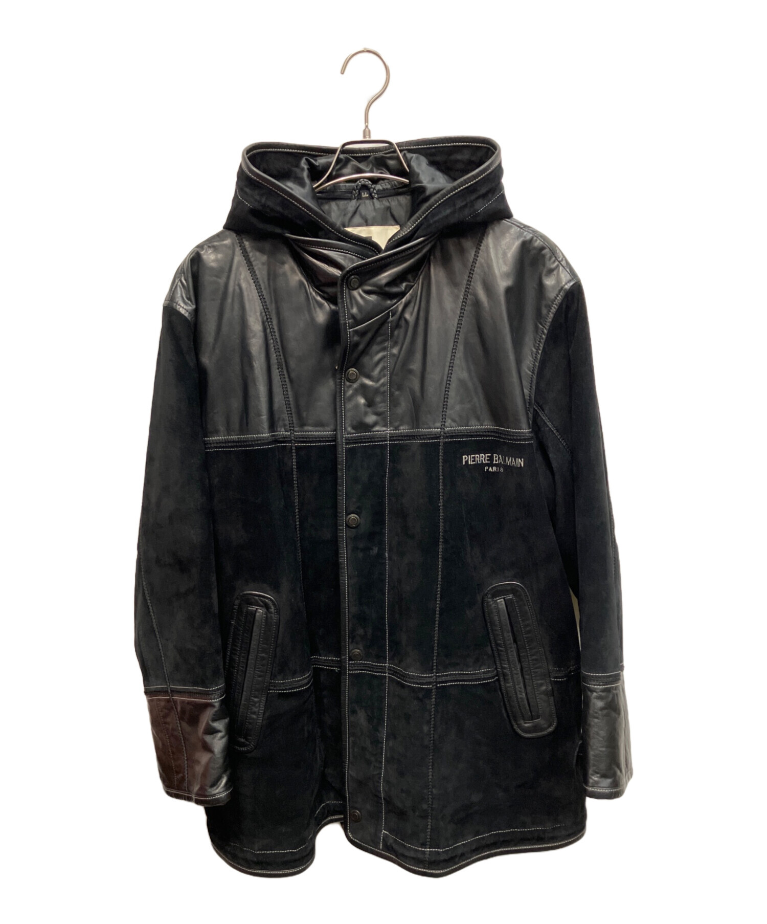 中古・古着通販】PIERRE BALMAIN (ピエール バルマン) レザー 切替