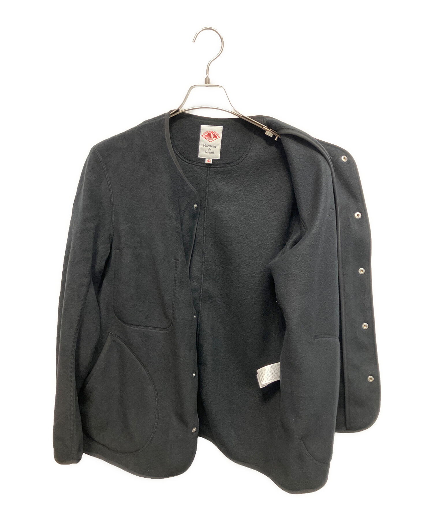 中古・古着通販】DANTON (ダントン) ノーカラー フリースジャケット