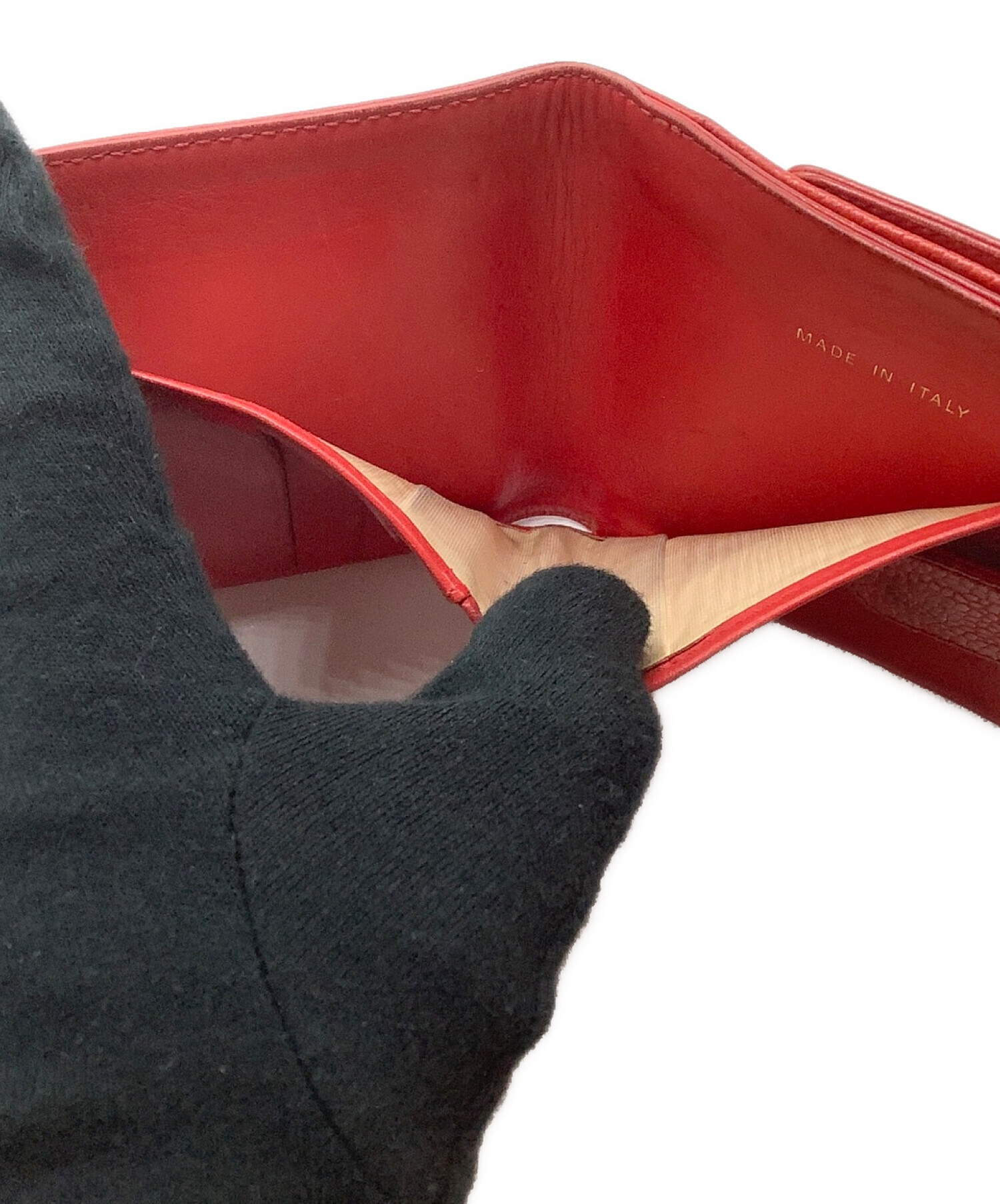 中古・古着通販】CHANEL (シャネル) 2つ折り財布 レッド｜ブランド