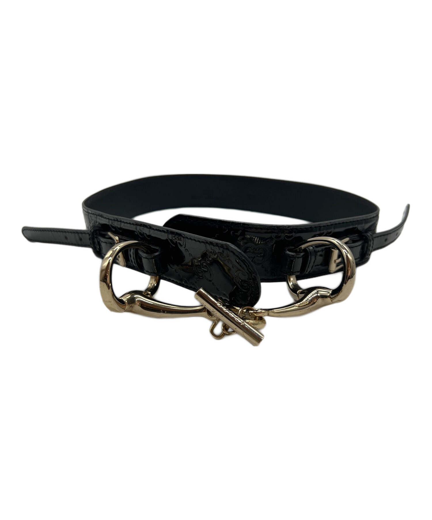 中古・古着通販】GUCCI (グッチ) ホースビットベルト ブラック