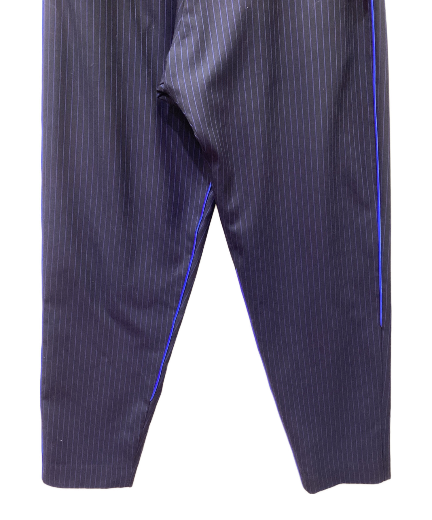 中古・古着通販】sulvam (サルバム) ウールストライプパンツ ネイビー
