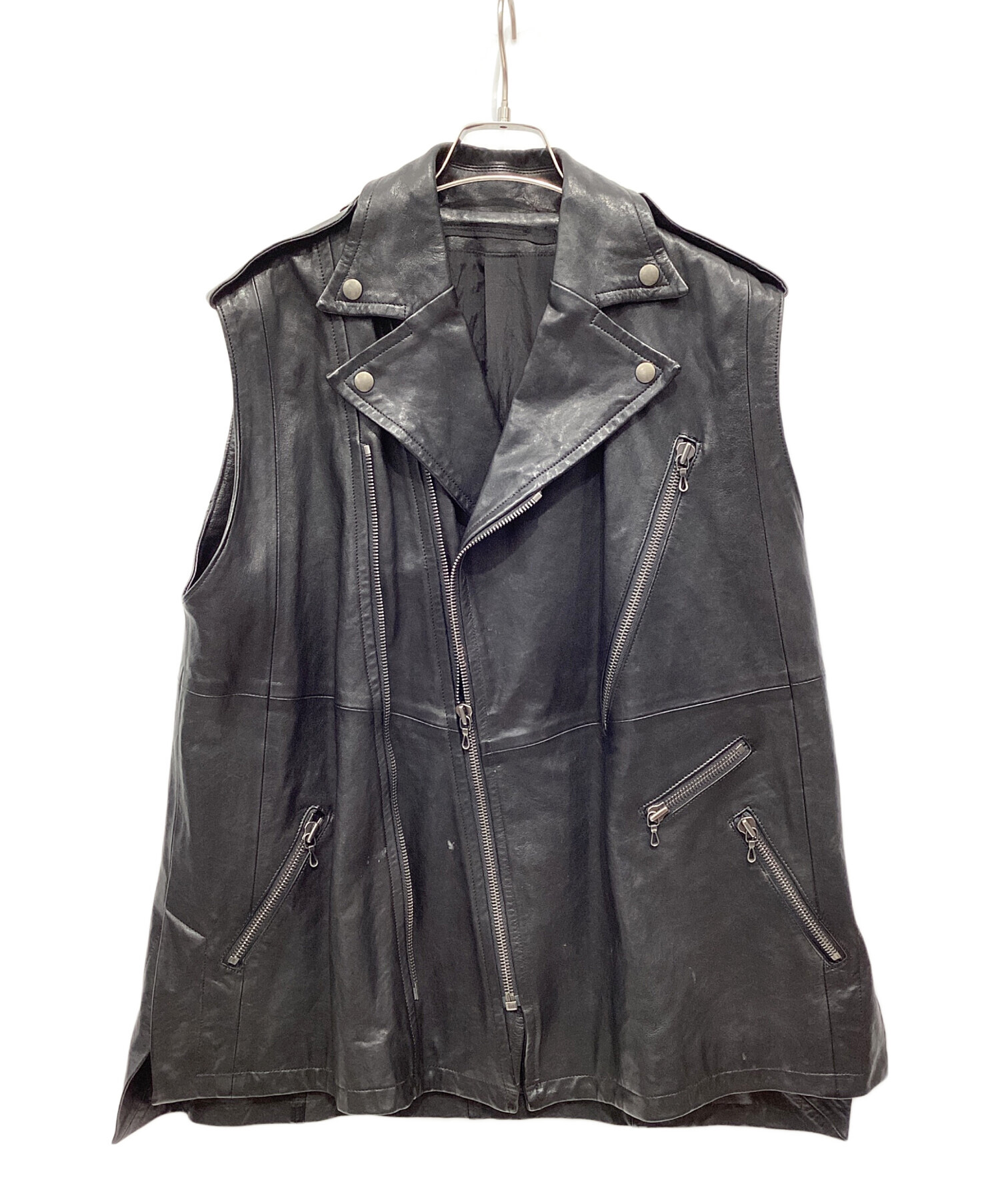 中古・古着通販】JULIUS (ユリウス) ダブルライダースレザーベスト