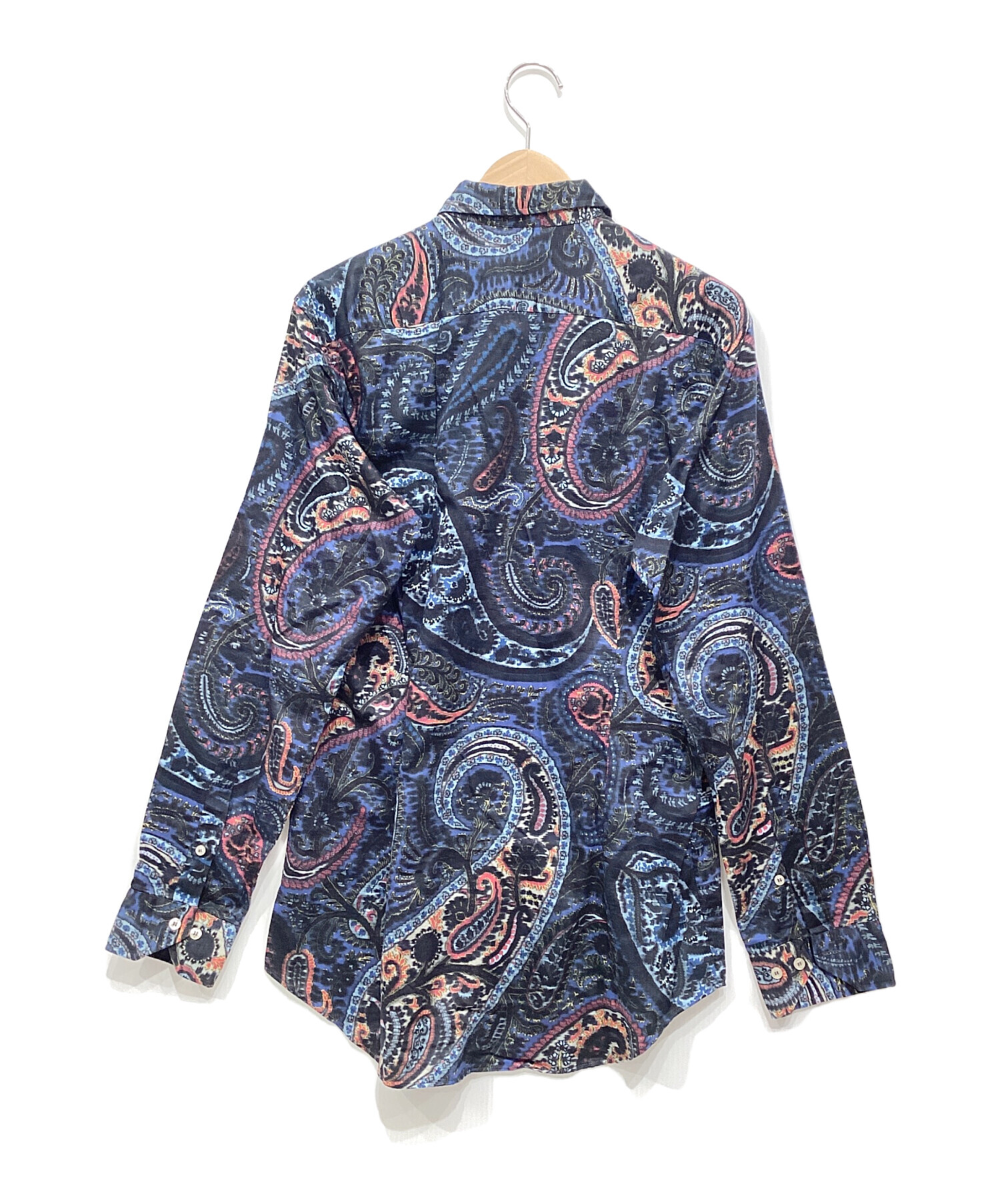 中古・古着通販】ETRO (エトロ) ペイズリー柄シャツ ネイビー×レッド