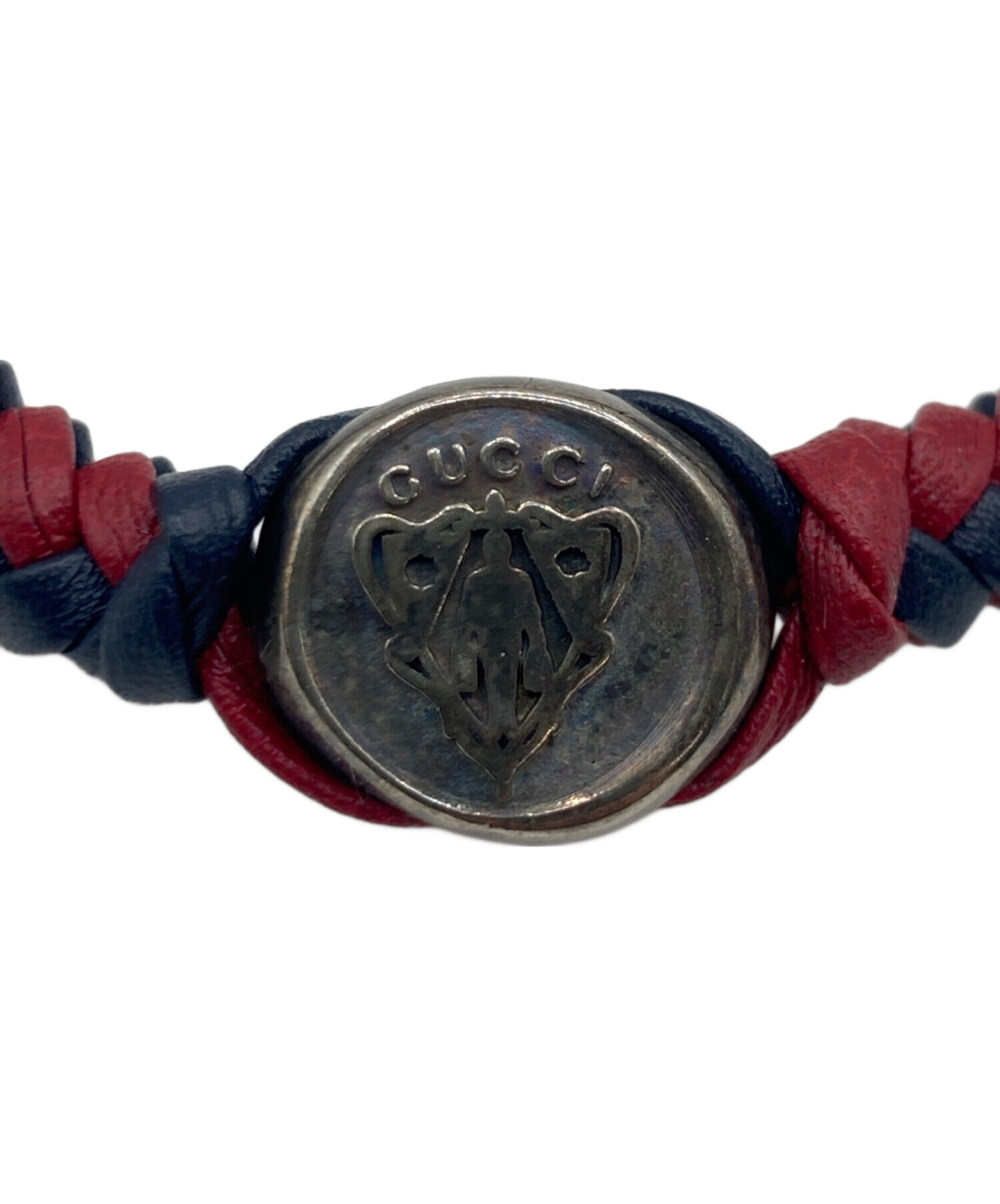 中古・古着通販】GUCCI (グッチ) GUCCI クレスト 編み込みレザー