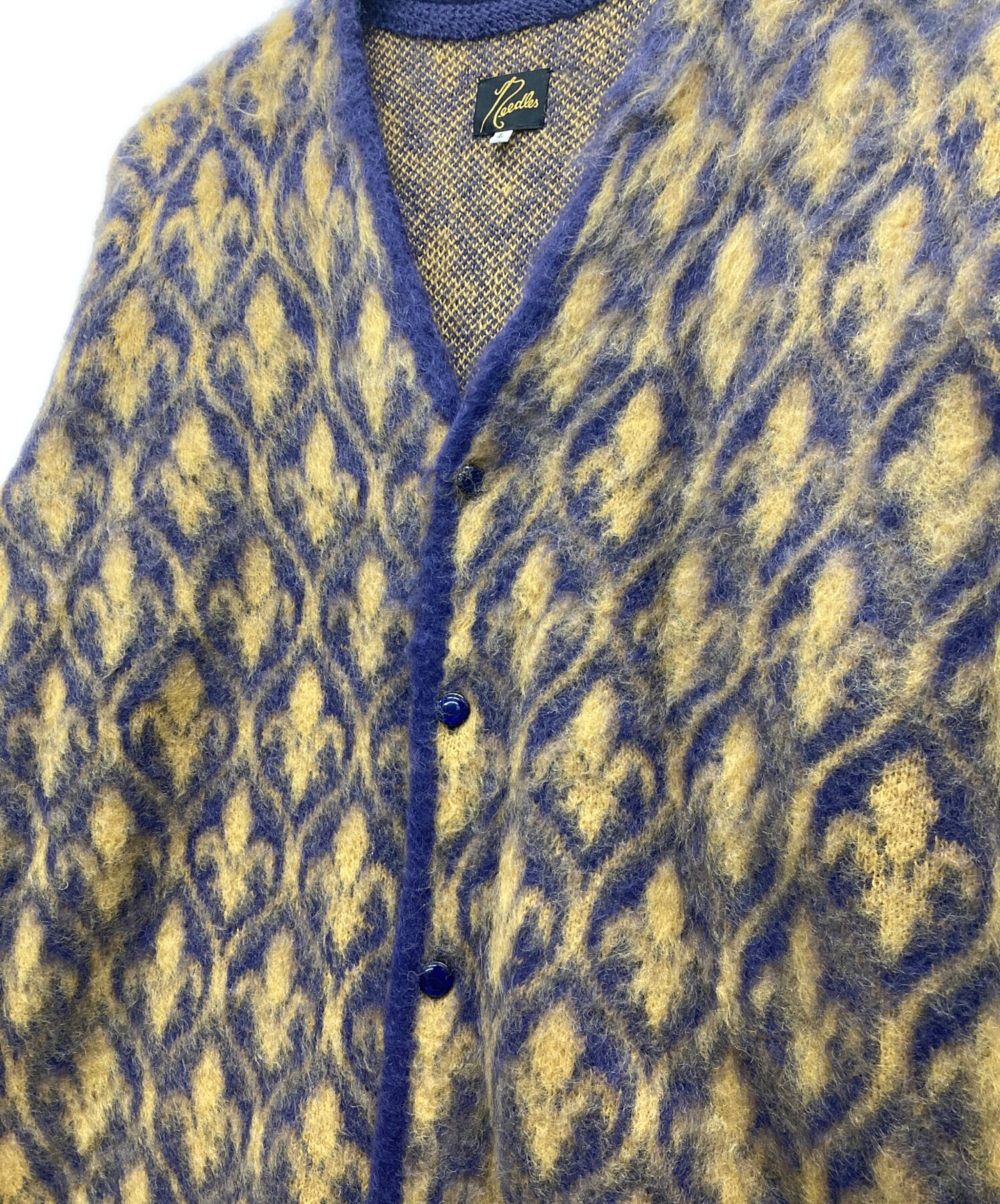 中古・古着通販】Needles (ニードルズ) モヘヤカーディガン パープル